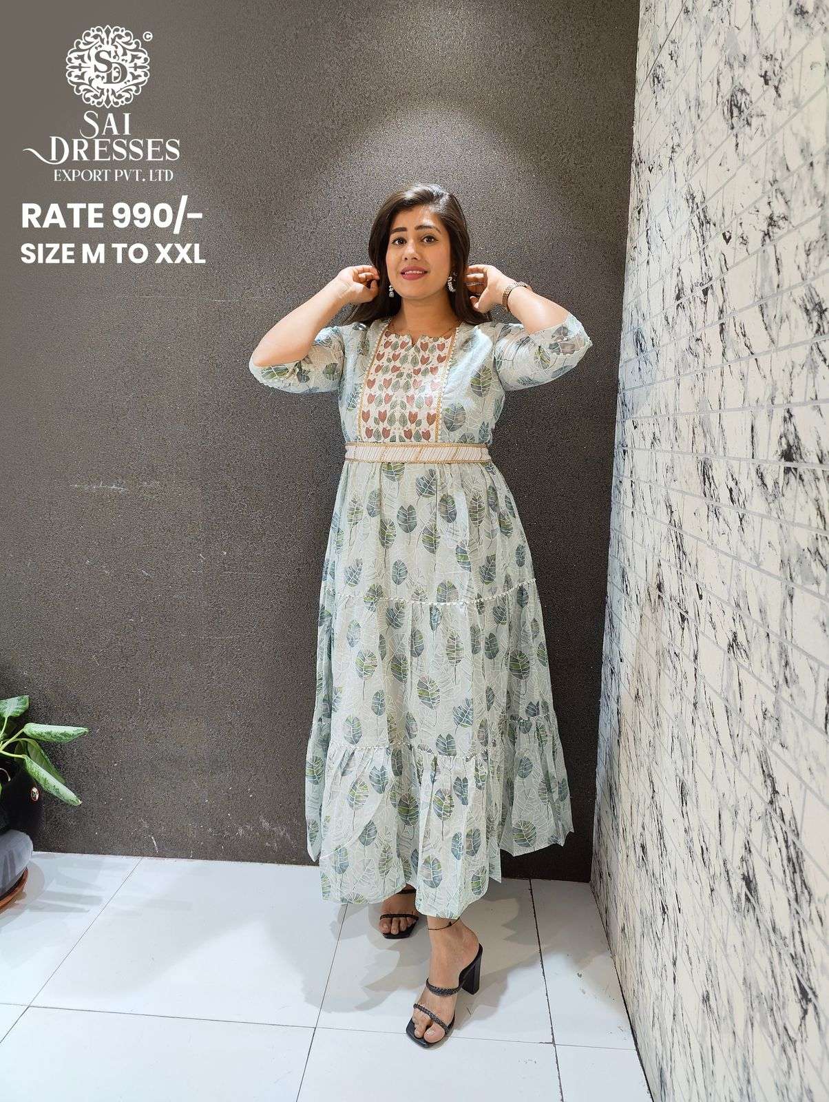 SAI DRESSES PRESENT D.NO 720 FANCY LONG DESIGNER KURTI COMBO COLLECTION IN WHOLESALE RATE IN SURAT