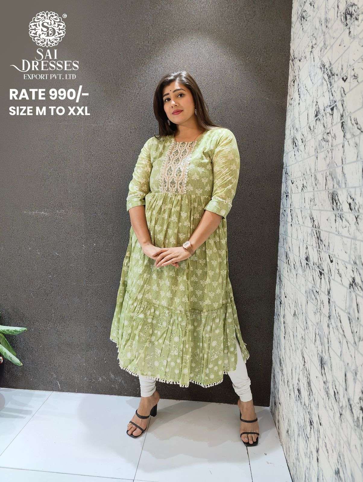 SAI DRESSES PRESENT D.NO 721 FANCY LONG DESIGNER KURTI COMBO COLLECTION IN WHOLESALE RATE IN SURAT