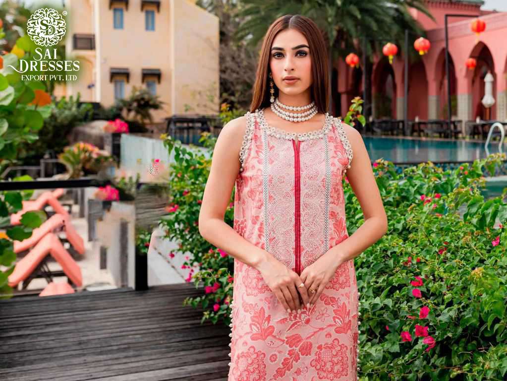 SAI DRESSES PRESENT FIRDOUS FLORA SUMMER WEAR PURE COTTON PAKISTANI DESIGNER COLLECTION IN WHOLESALE RATE IN SURAT