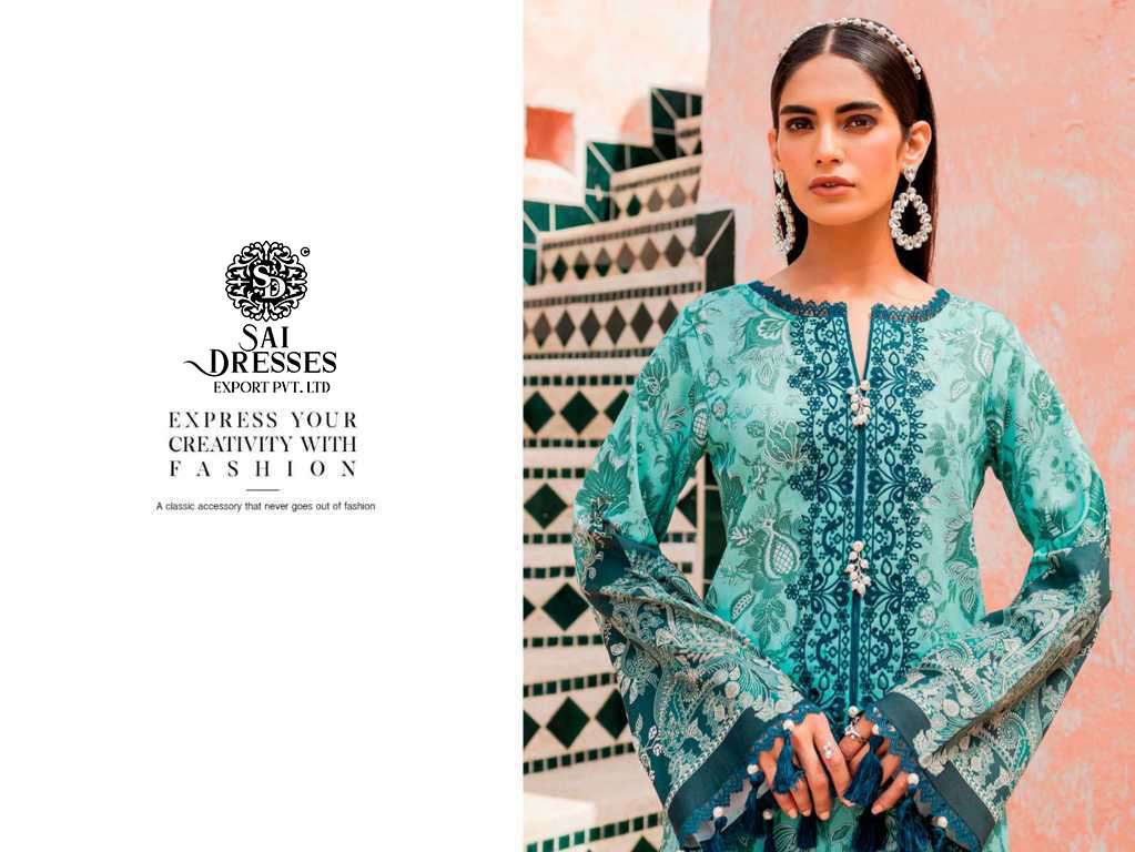 SAI DRESSES PRESENT FIRDOUS FLORA SUMMER WEAR PURE COTTON PAKISTANI DESIGNER COLLECTION IN WHOLESALE RATE IN SURAT