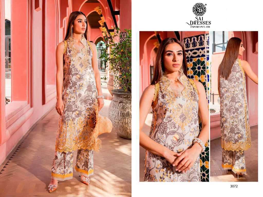 SAI DRESSES PRESENT FIRDOUS FLORA SUMMER WEAR PURE COTTON PAKISTANI DESIGNER COLLECTION IN WHOLESALE RATE IN SURAT