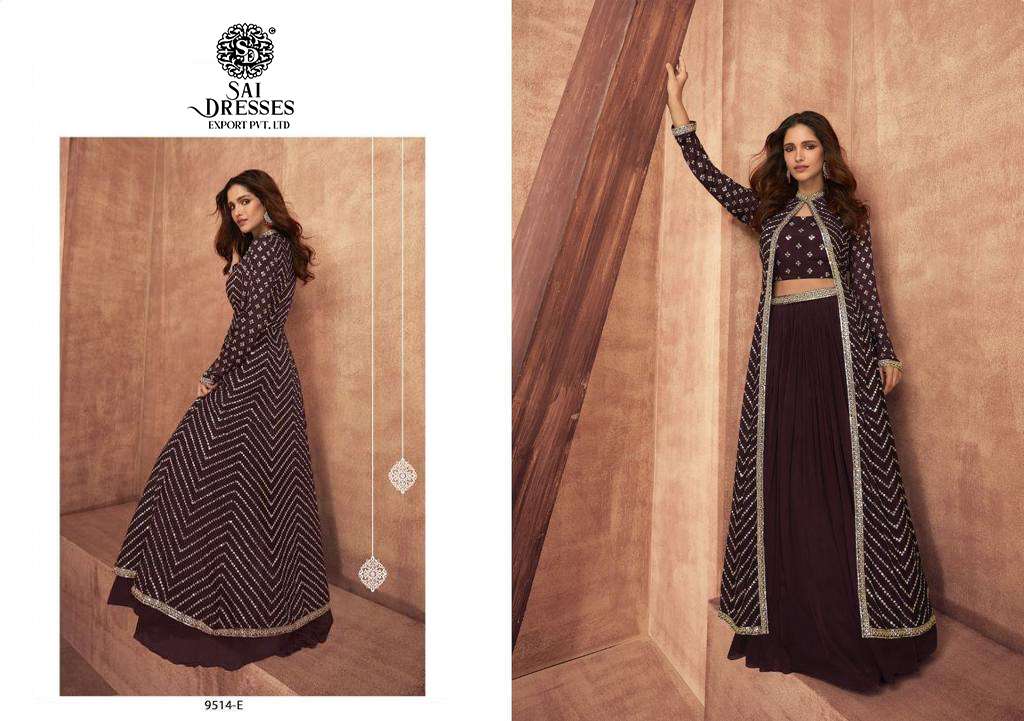 SAI DRESSES PRESENT IMPRESSION FUSION CHINON SILK EMBROIDERED READYMADE DESIGNER SUITS IN WHOLESALE RATE IN SURAT 