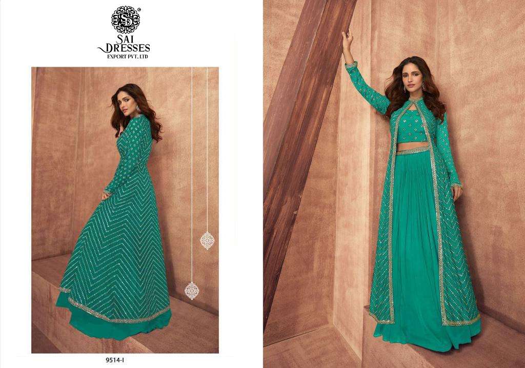SAI DRESSES PRESENT IMPRESSION FUSION CHINON SILK EMBROIDERED READYMADE DESIGNER SUITS IN WHOLESALE RATE IN SURAT 