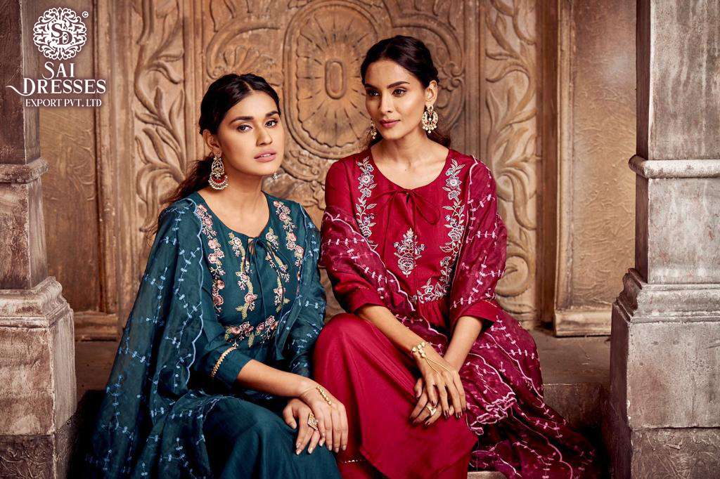 SAI DRESSES PRESENT IRAA READY YO FESTIVE WEAR PANT STYLE DESIGNER SUITS IN WHOLESALE RATE IN SURAT