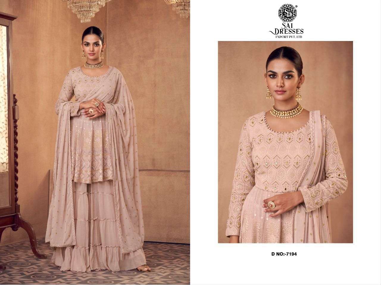 SAI DRESSES PRESENT IZHAAR NX READYMADE PLAZZO STYLE DESIGNER SUITS IN WHOLESALE RATE IN SURAT