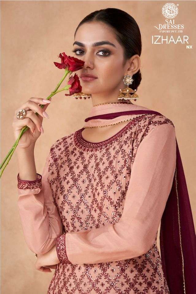 SAI DRESSES PRESENT IZHAAR NX READYMADE PLAZZO STYLE DESIGNER SUITS IN WHOLESALE RATE IN SURAT