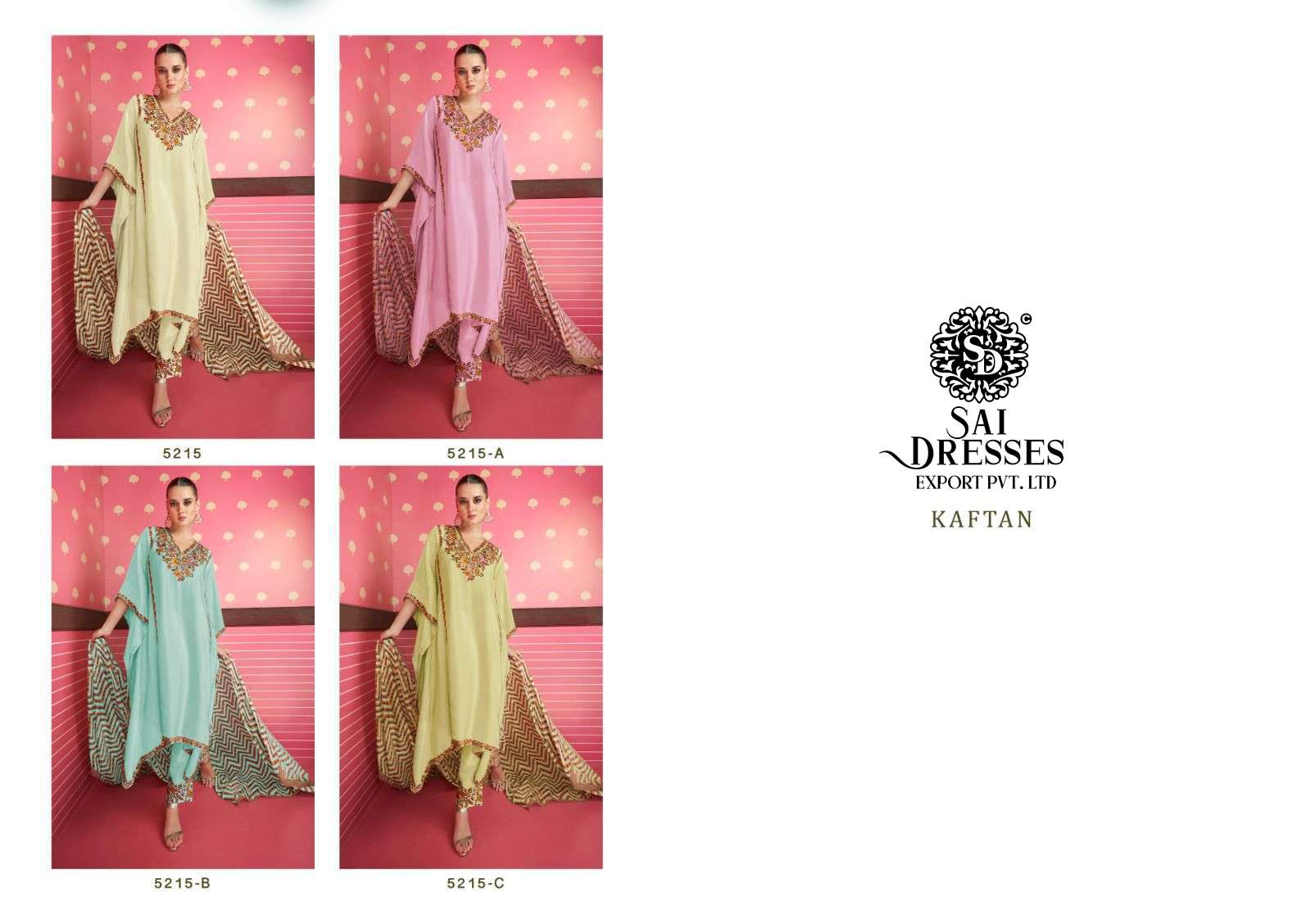 SAI DRESSES PRESENT KAFTAN READYMADE FANCY DESIGNER SUITS IN WHOLESALE RATE IN SURAT