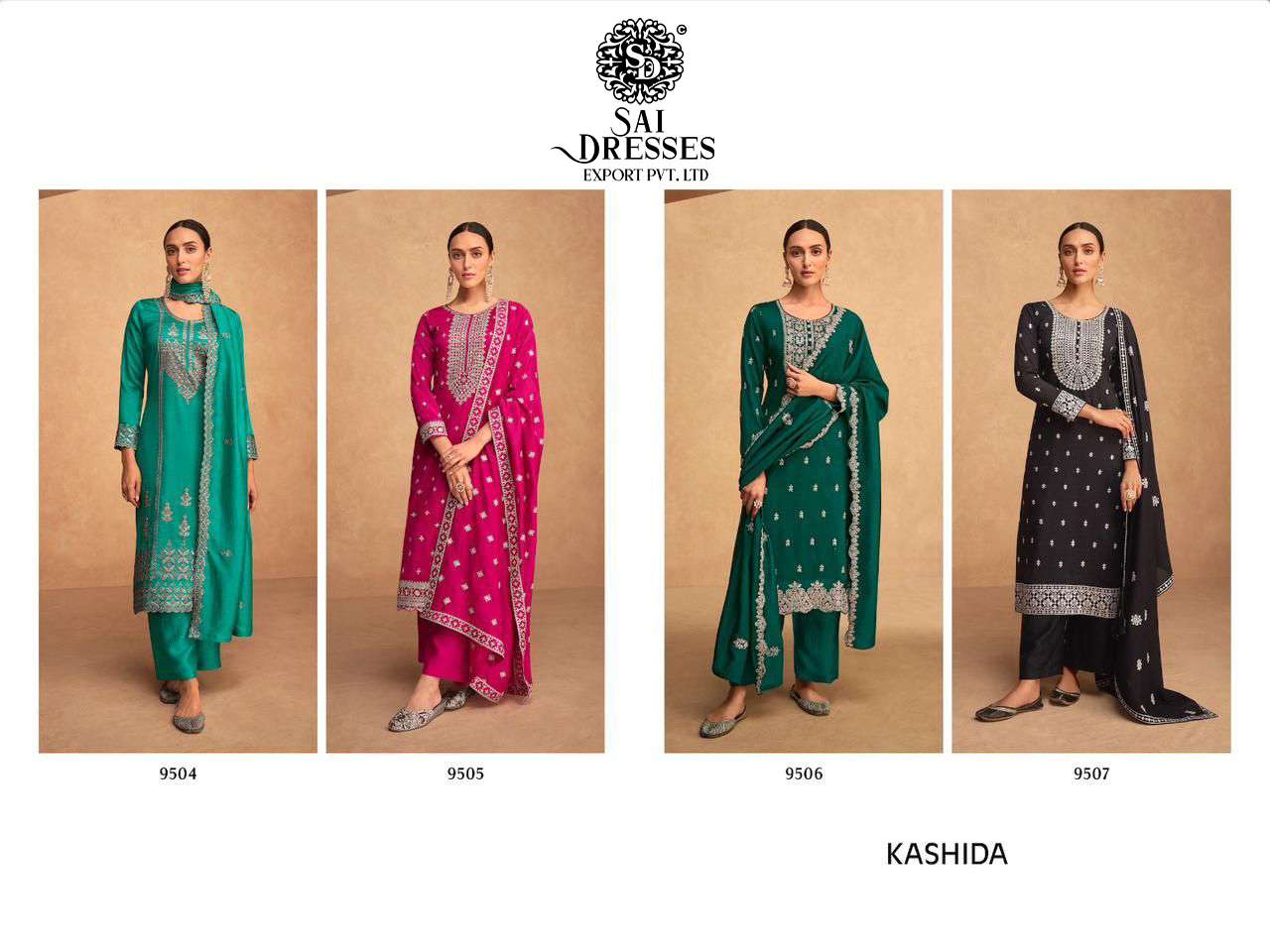 SAI DRESSES PRESENT KASHIDA ELEGANT PARTY WEAR DESIGNER SALWAR SUITS IN WHOLESALE RATE IN SURAT