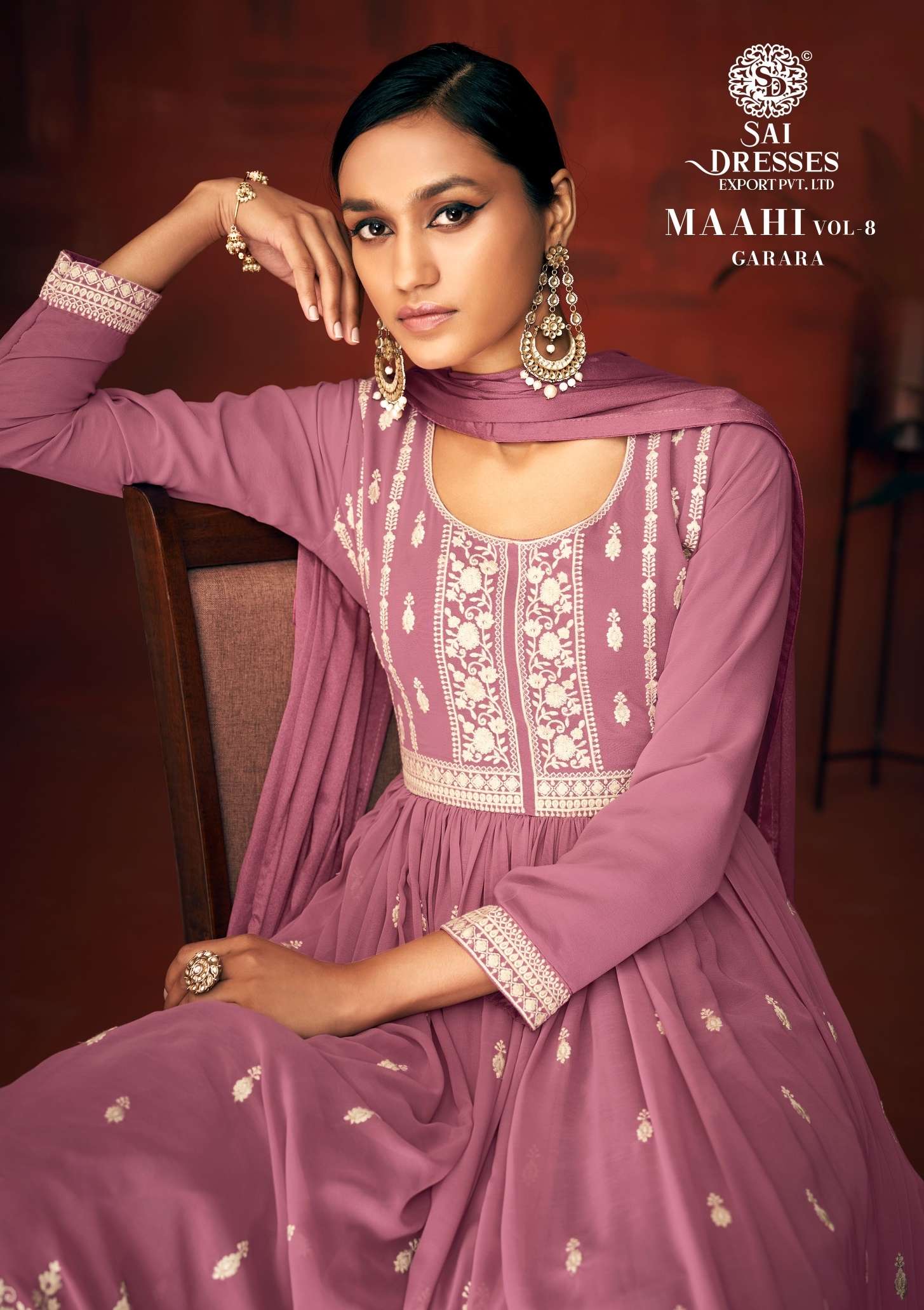 SAI DRESSES PRESENT MAAHI VOL 8 READY TO WEAR GARARA STYLE DESIGNER SUITS IN WHOLESALE RATE IN SURAT