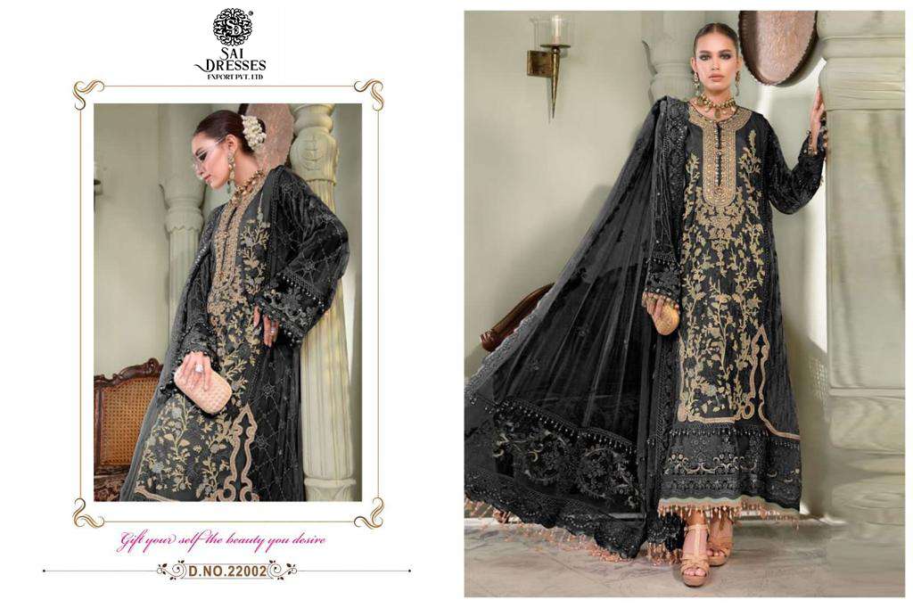 SAI DRESSES PRESENT MAHNUR VOL 22 SEMI STITCHED PARTY WEAR PAKISTANI DESIGNER SUITS IN WHOLESALE RATE IN SURAT