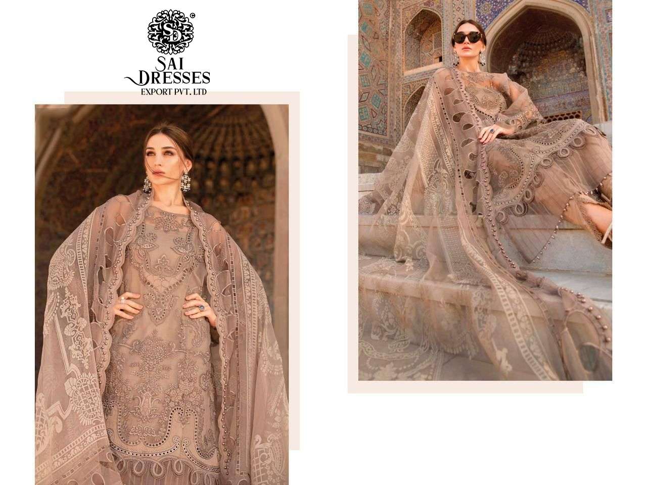 SAI DRESSES PRESENT MARIA B LAWN VOUAGE A LUXE PAKISTANI DESIGNER SUITS IN WHOLESALE RATE IN SURAT