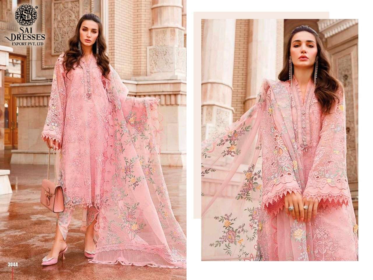 SAI DRESSES PRESENT MARIA B LAWN VOUAGE A LUXE PAKISTANI DESIGNER SUITS IN WHOLESALE RATE IN SURAT