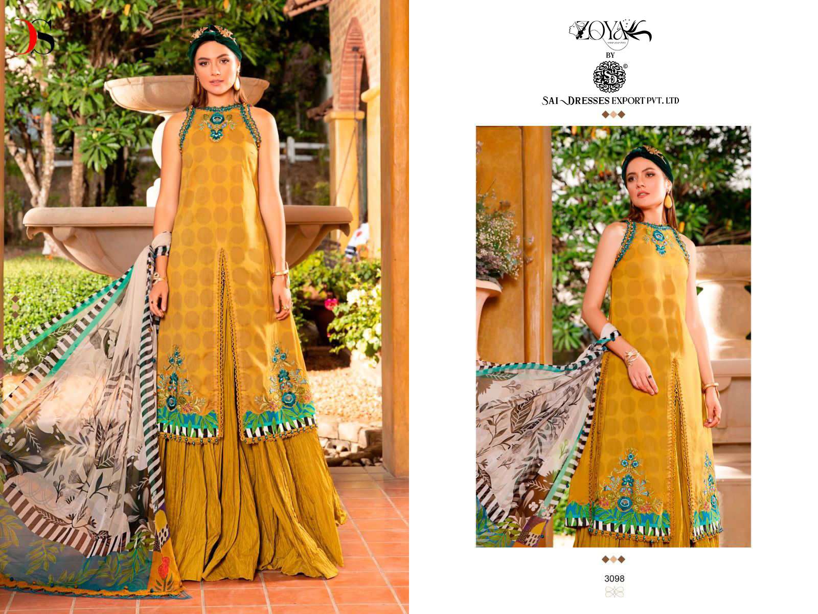 SAI DRESSES PRESENT MARIA B M PRINT 23 - 2 BEAUTIFUL SUMMER WEAR PAKISTANI DESIGNER SALWAR SUITS IN WHOLESALE RATE IN SURAT