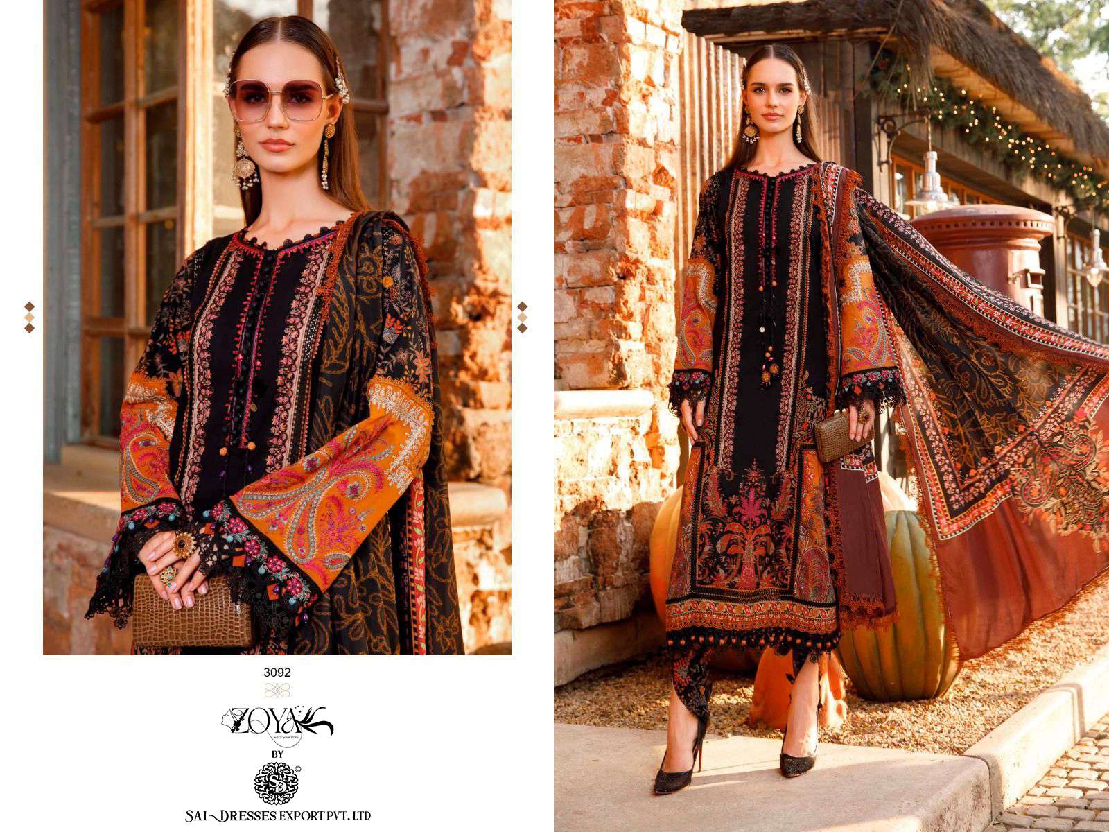 SAI DRESSES PRESENT MARIA B M PRINT 23 - 2 BEAUTIFUL SUMMER WEAR PAKISTANI DESIGNER SALWAR SUITS IN WHOLESALE RATE IN SURAT
