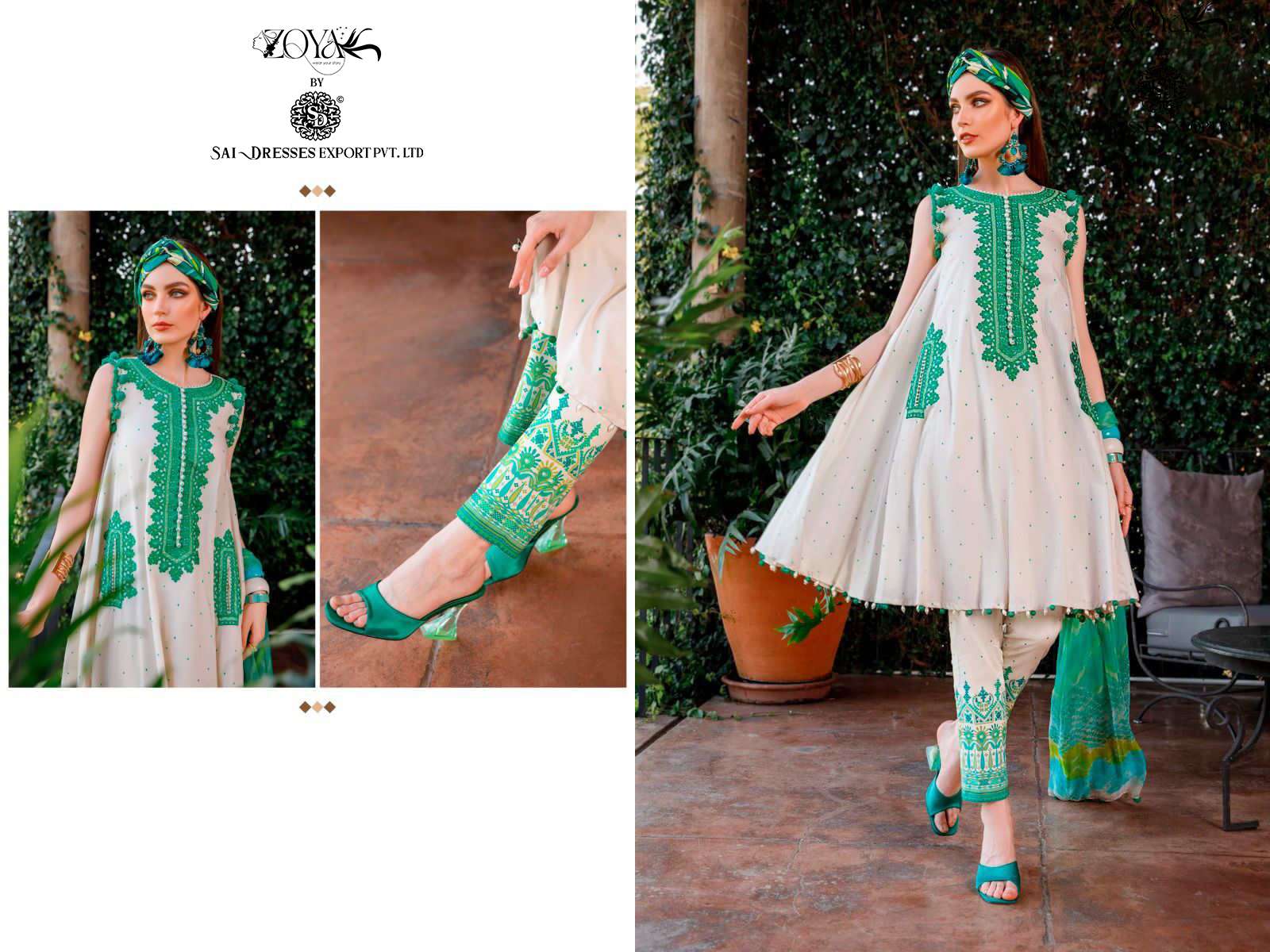 SAI DRESSES PRESENT MARIA B M PRINT 23 - 2 BEAUTIFUL SUMMER WEAR PAKISTANI DESIGNER SALWAR SUITS IN WHOLESALE RATE IN SURAT