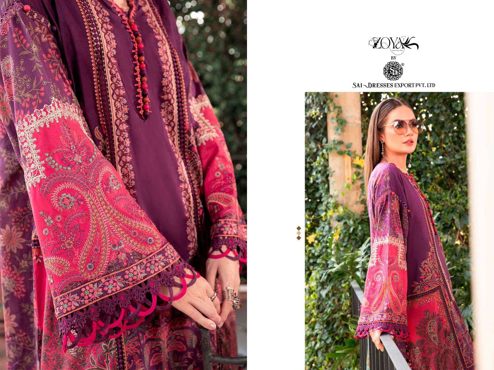 SAI DRESSES PRESENT MARIA B M PRINT 23 - 2 BEAUTIFUL SUMMER WEAR PAKISTANI DESIGNER SALWAR SUITS IN WHOLESALE RATE IN SURAT