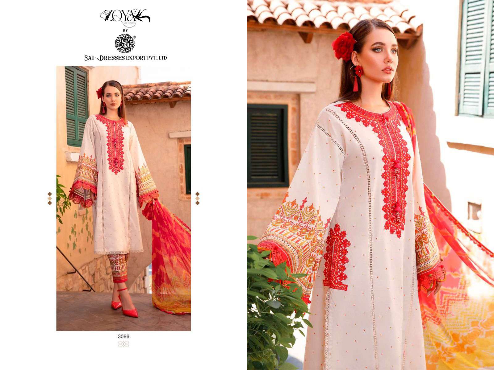 SAI DRESSES PRESENT MARIA B M PRINT 23 - 2 BEAUTIFUL SUMMER WEAR PAKISTANI DESIGNER SALWAR SUITS IN WHOLESALE RATE IN SURAT