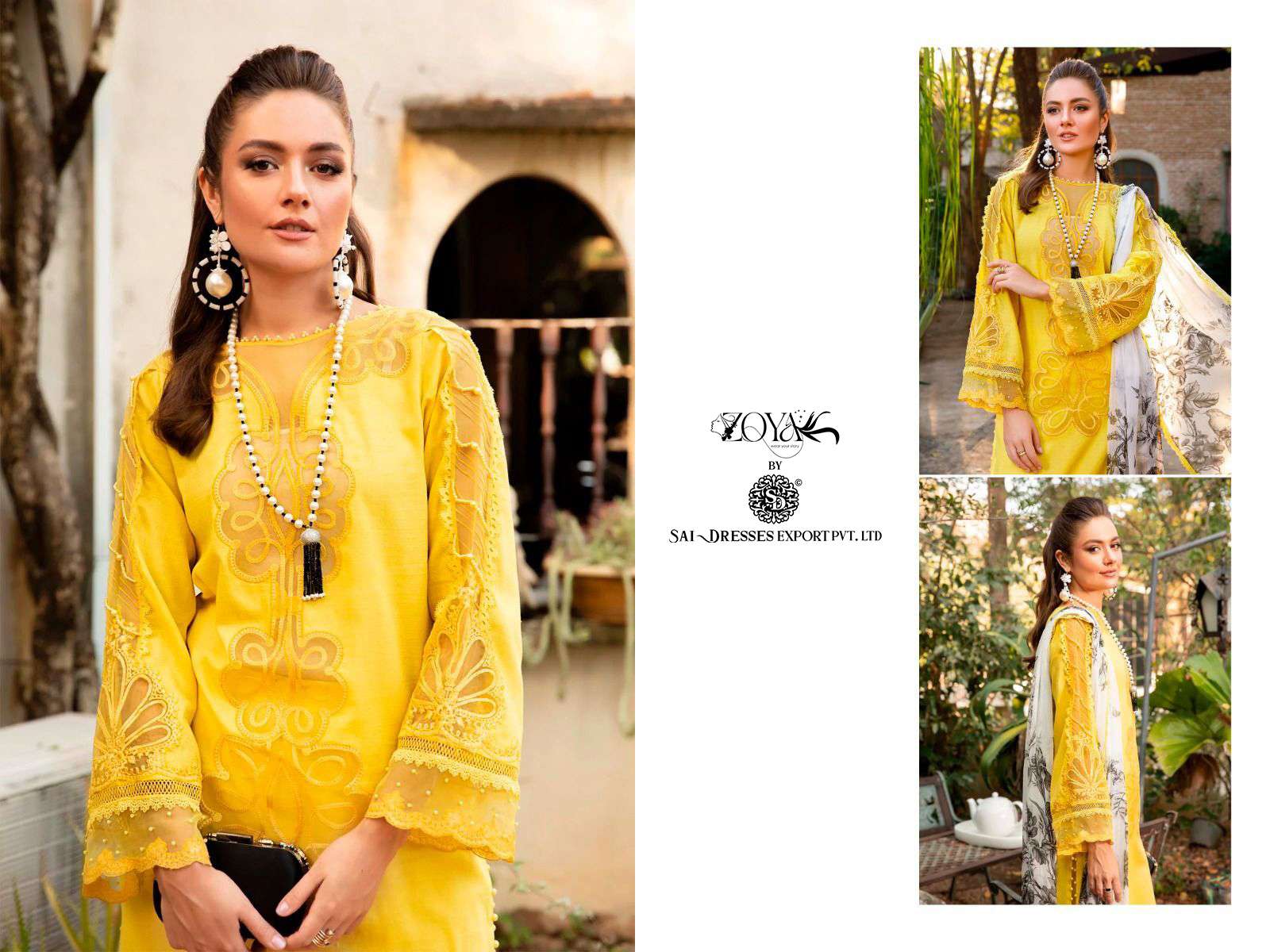 SAI DRESSES PRESENT MARIA B M PRINT 23 - 2 BEAUTIFUL SUMMER WEAR PAKISTANI DESIGNER SALWAR SUITS IN WHOLESALE RATE IN SURAT