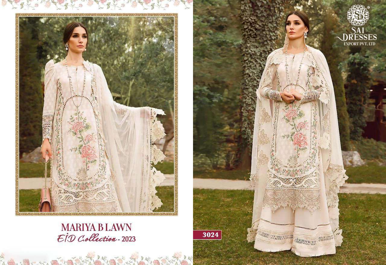 SAI DRESSES PRESENT MARIYA B LAWN EID COLLECTION 2023 SUMMER WEAR PAKISTANI DESIGNER SUITS IN WHOLESALE RATE IN SURAT