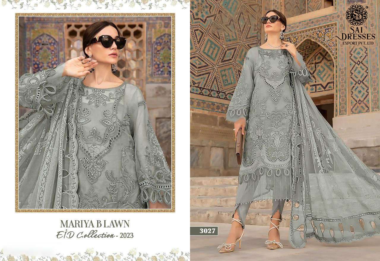 SAI DRESSES PRESENT MARIYA B LAWN EID COLLECTION 2023 SUMMER WEAR PAKISTANI DESIGNER SUITS IN WHOLESALE RATE IN SURAT