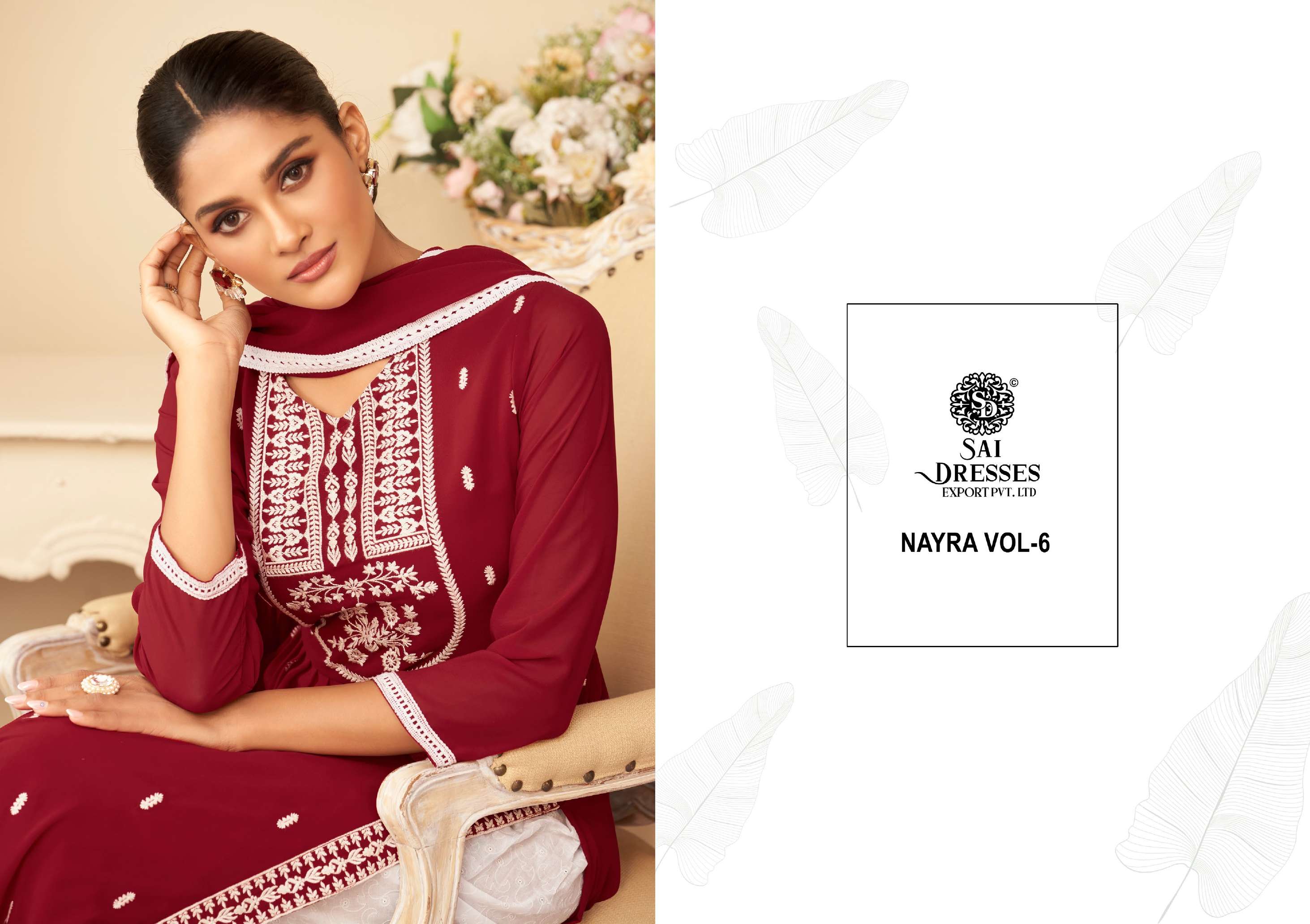 SAI DRESSES PRESENT NAYRA VOL 6 READY TO WEAR PLAZO STYLE DESIGNER COLLECTION IN WHOLESALE RATE IN SURAT