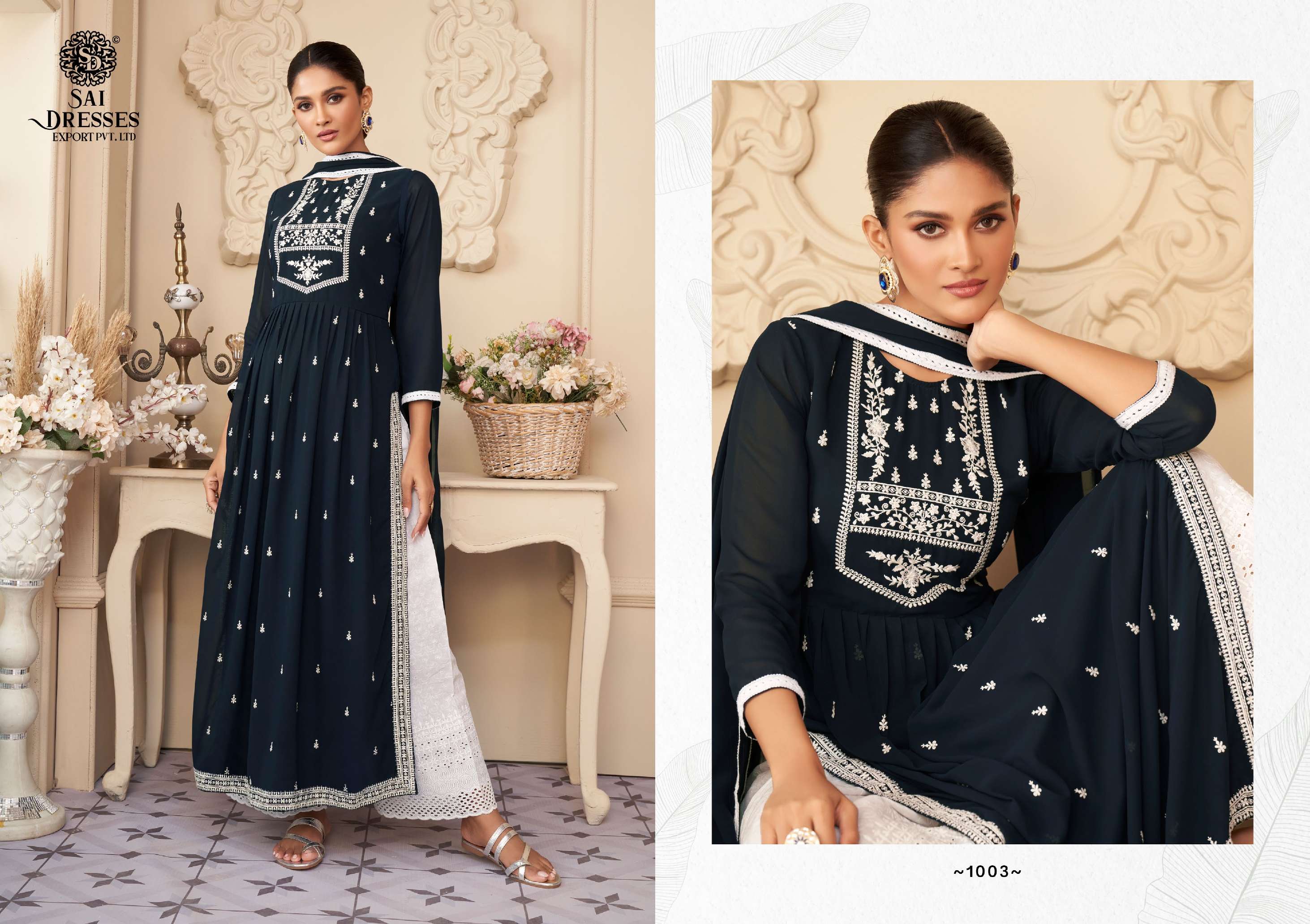 SAI DRESSES PRESENT NAYRA VOL 6 READY TO WEAR PLAZO STYLE DESIGNER COLLECTION IN WHOLESALE RATE IN SURAT