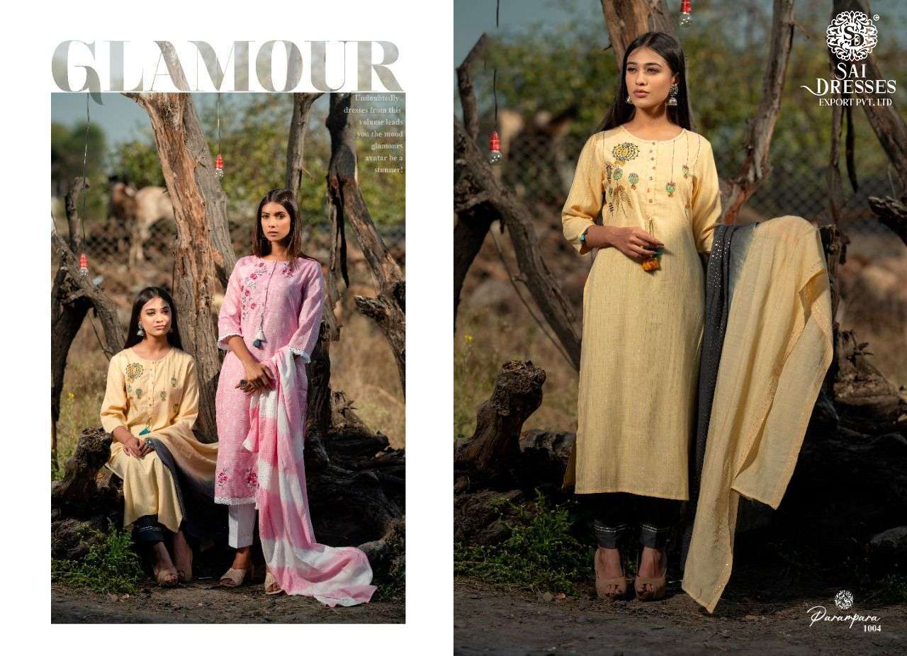 SAI DRESSES PRESENT PARAMPARA READY TO SUMMER WEAR PANT STYLE DESIGNER SUITS IN WHOLESALE RATE IN SURAT