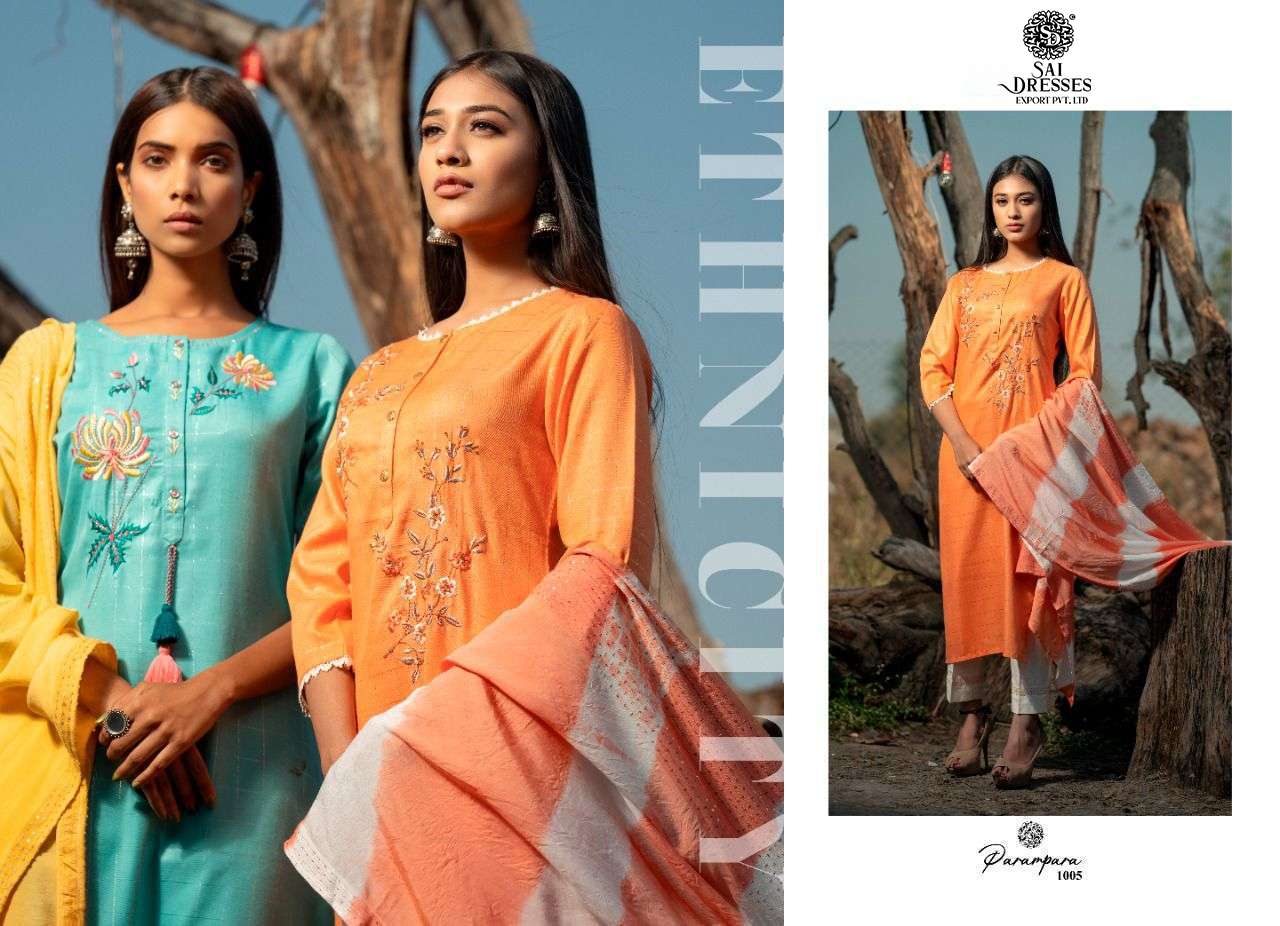 SAI DRESSES PRESENT PARAMPARA READY TO SUMMER WEAR PANT STYLE DESIGNER SUITS IN WHOLESALE RATE IN SURAT