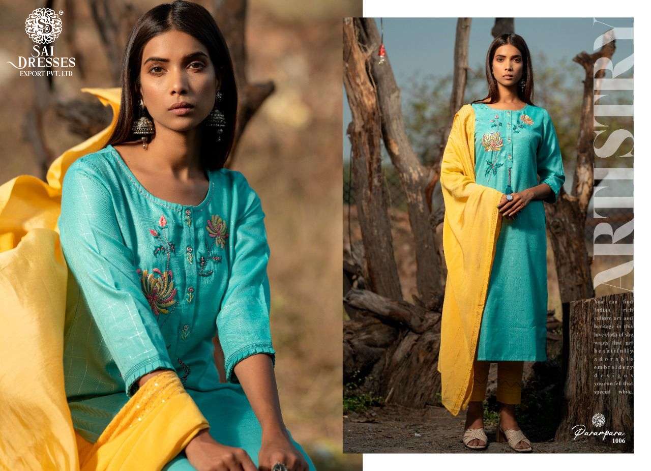 SAI DRESSES PRESENT PARAMPARA READY TO SUMMER WEAR PANT STYLE DESIGNER SUITS IN WHOLESALE RATE IN SURAT