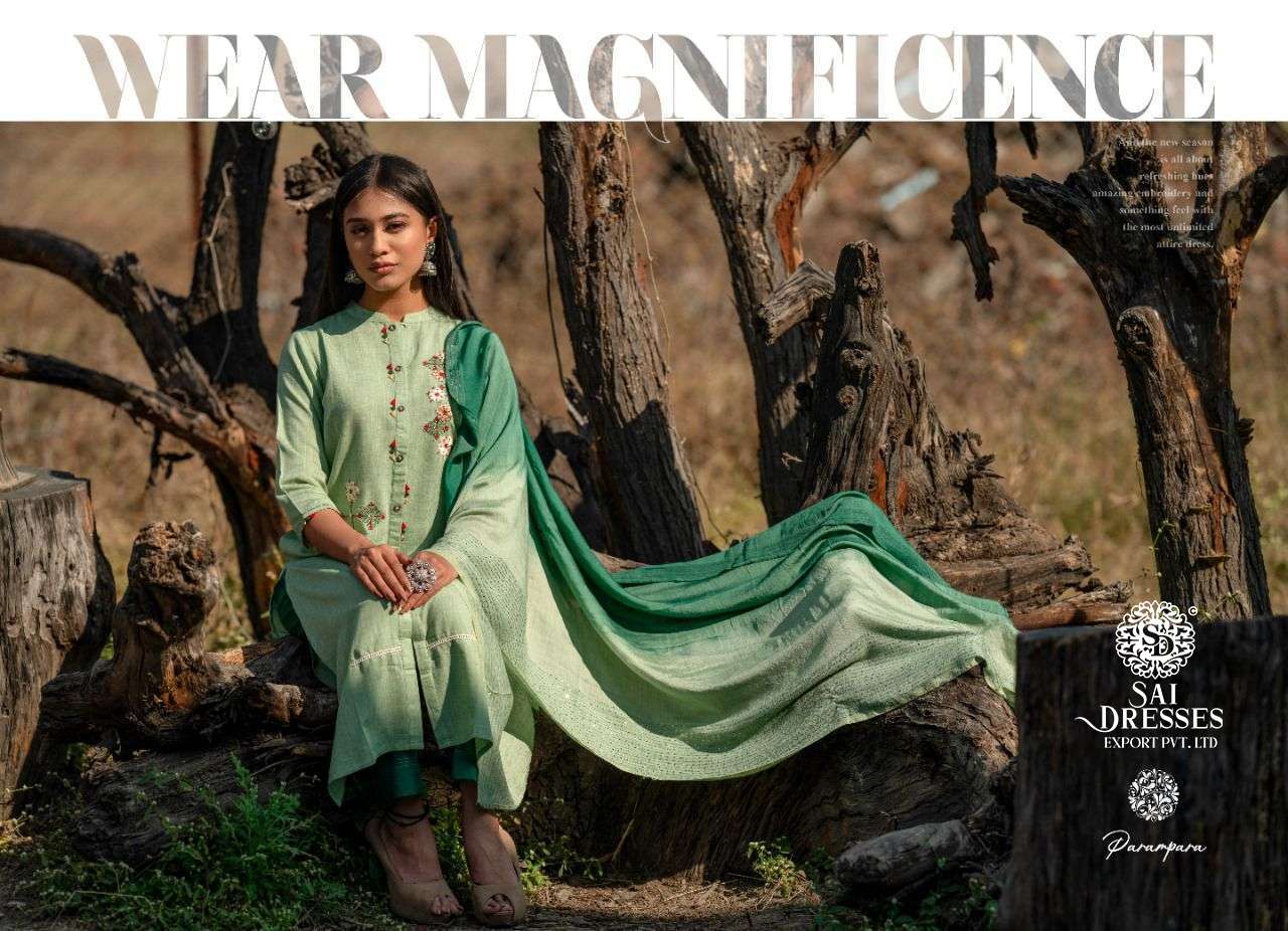 SAI DRESSES PRESENT PARAMPARA READY TO SUMMER WEAR PANT STYLE DESIGNER SUITS IN WHOLESALE RATE IN SURAT