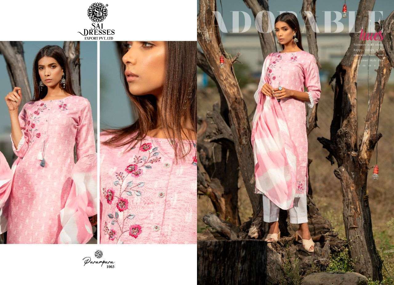 SAI DRESSES PRESENT PARAMPARA READY TO SUMMER WEAR PANT STYLE DESIGNER SUITS IN WHOLESALE RATE IN SURAT