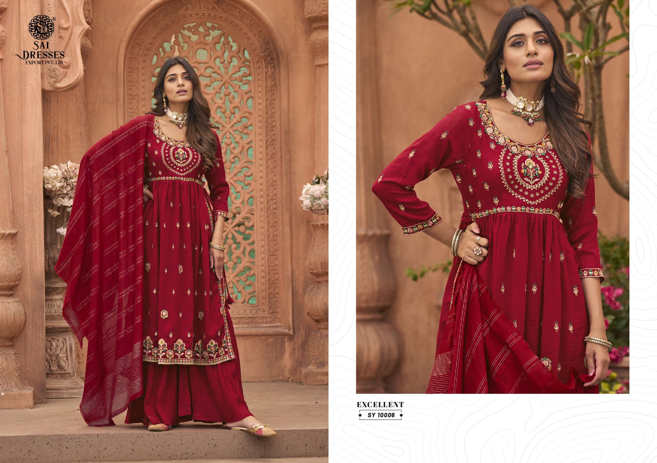 SAI DRESSES PRESENT SUFIYA READY TO EXCLUSIVE WEDDING WEAR DESIGNER SUITS IN WHOLESALE RATE IN SURAT