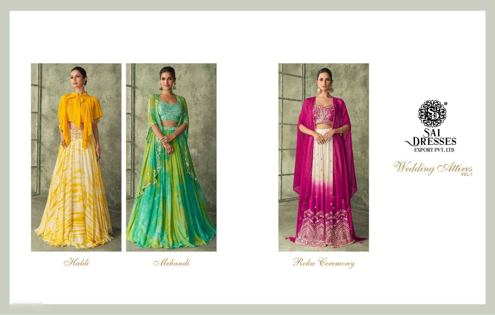 SAI DRESSES PRESENT WEDDING ATTIRES VOL 1 READYMADE EXCLUSIVE CEREMONY WEAR DESIGNER COLLECTION IN WHOLESALE RATE IN SURAT