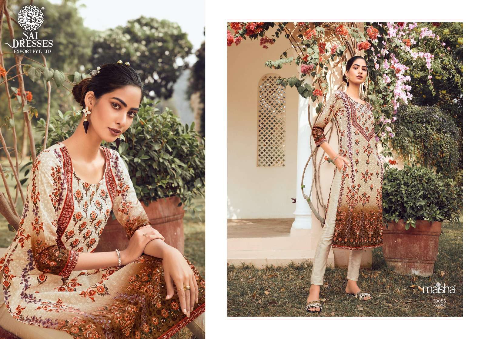 SAI DRESSES PRESENT AAKRITI READY TO PARTY WEAR DIGITAL PRINT WITH HAND WORK DESIGNER KURTI WITH PANT IN WHOLESALE RATE IN SURAT