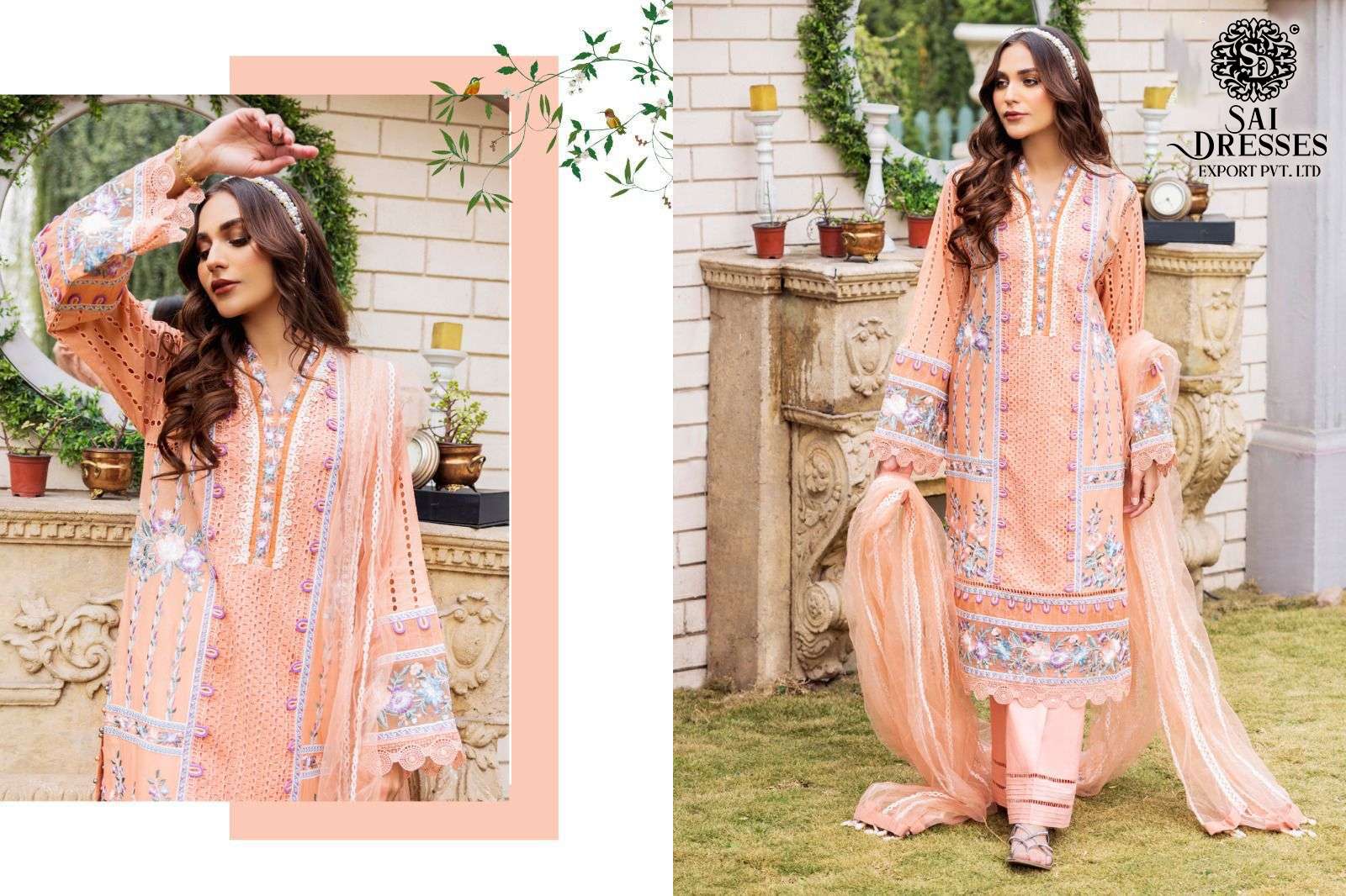 SAI DRESSES PRESENT ADANLIBAS VOL 3 SUMMER WEAR EMBROIDERED FANCY PAKISTANI SUITS IN WHOLESALE RATE IN SURAT