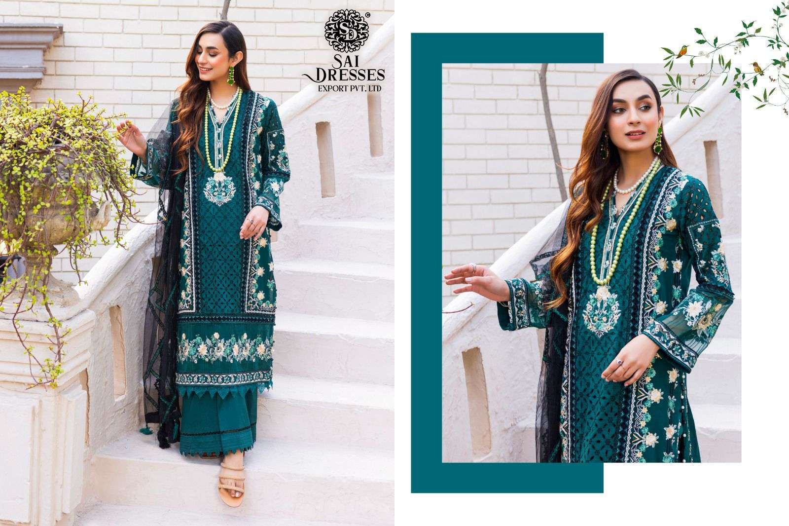 SAI DRESSES PRESENT ADANLIBAS VOL 3 SUMMER WEAR EMBROIDERED FANCY PAKISTANI SUITS IN WHOLESALE RATE IN SURAT
