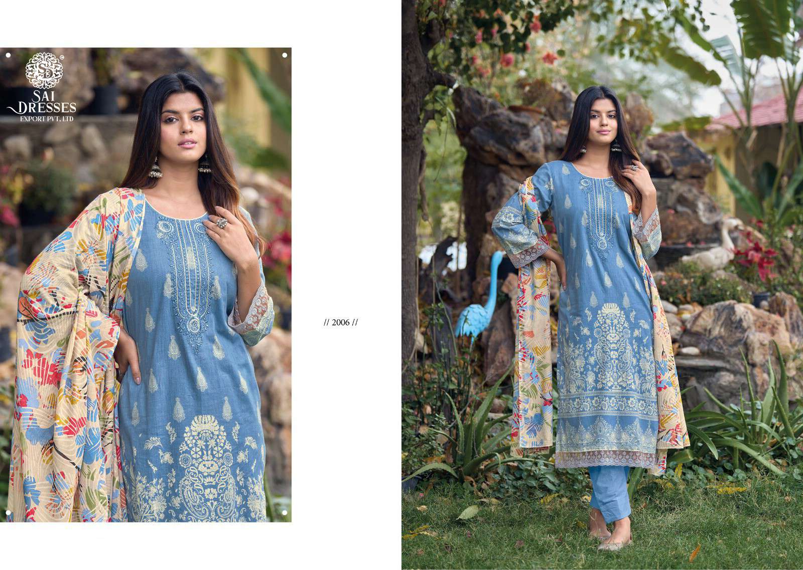 SAI DRESSES PRESENT AMYRA SUMMER WEAR COTTON EMBROIDERED SALWAR SUITS IN WHOLESALE RATE IN SURAT