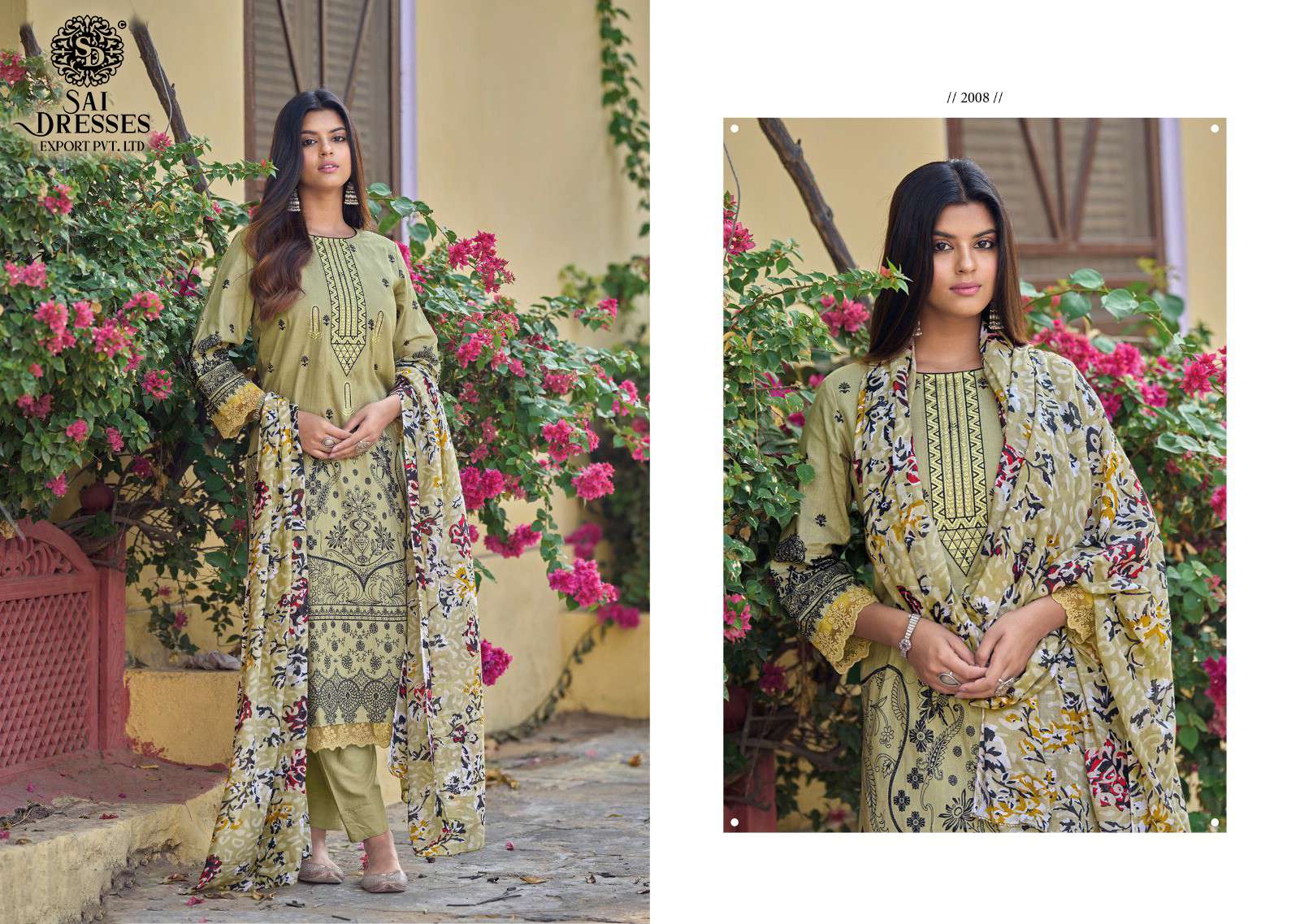 SAI DRESSES PRESENT AMYRA SUMMER WEAR COTTON EMBROIDERED SALWAR SUITS IN WHOLESALE RATE IN SURAT