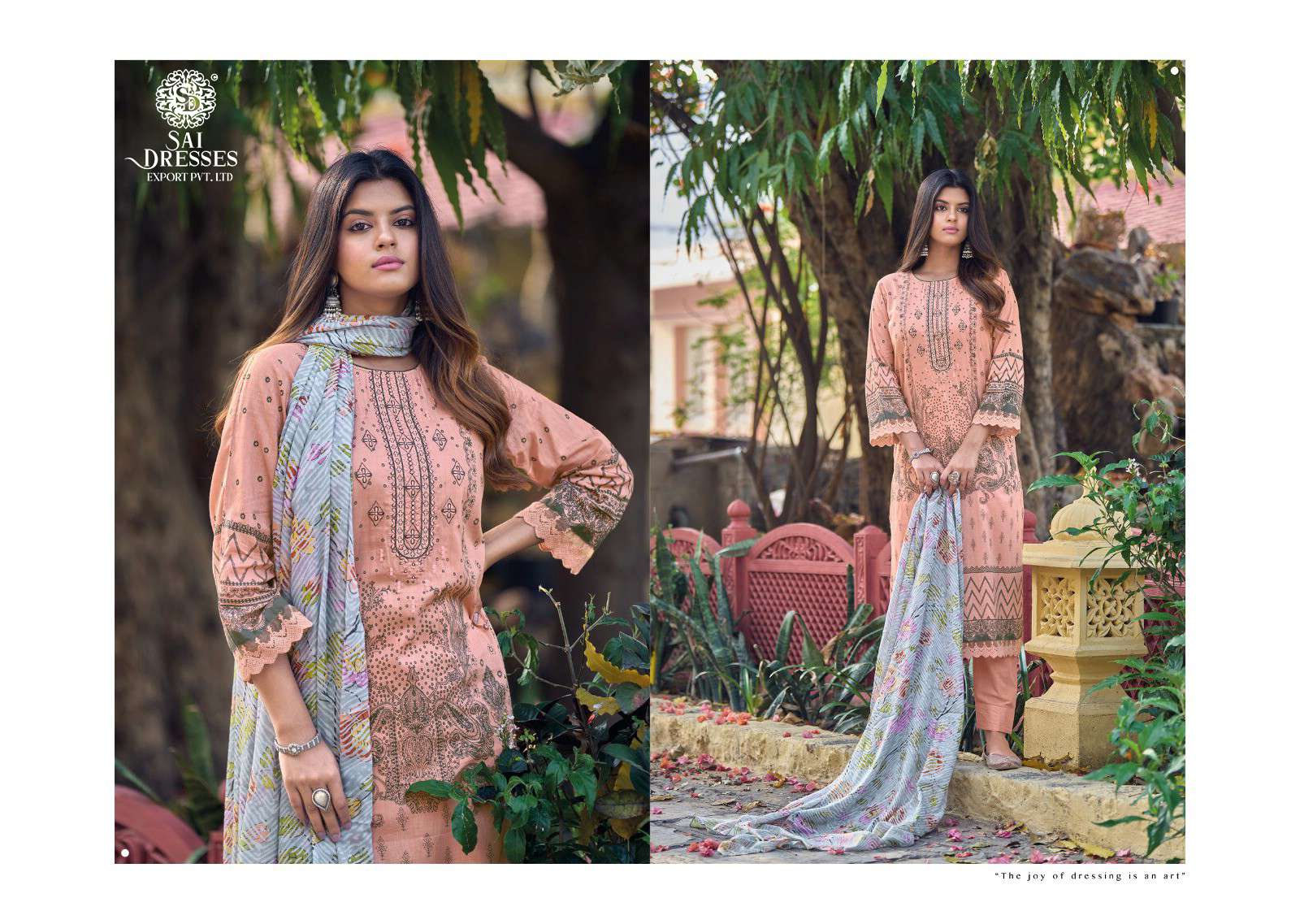 SAI DRESSES PRESENT AMYRA SUMMER WEAR COTTON EMBROIDERED SALWAR SUITS IN WHOLESALE RATE IN SURAT