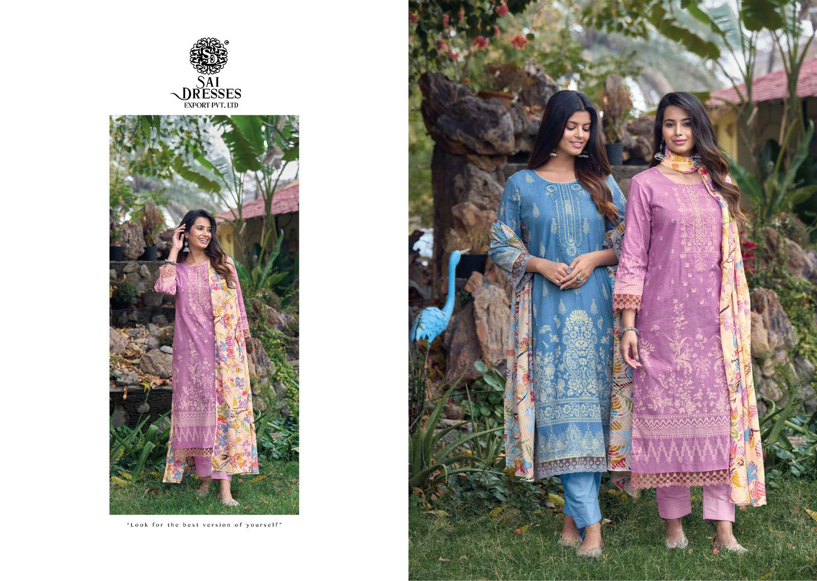 SAI DRESSES PRESENT AMYRA SUMMER WEAR COTTON EMBROIDERED SALWAR SUITS IN WHOLESALE RATE IN SURAT