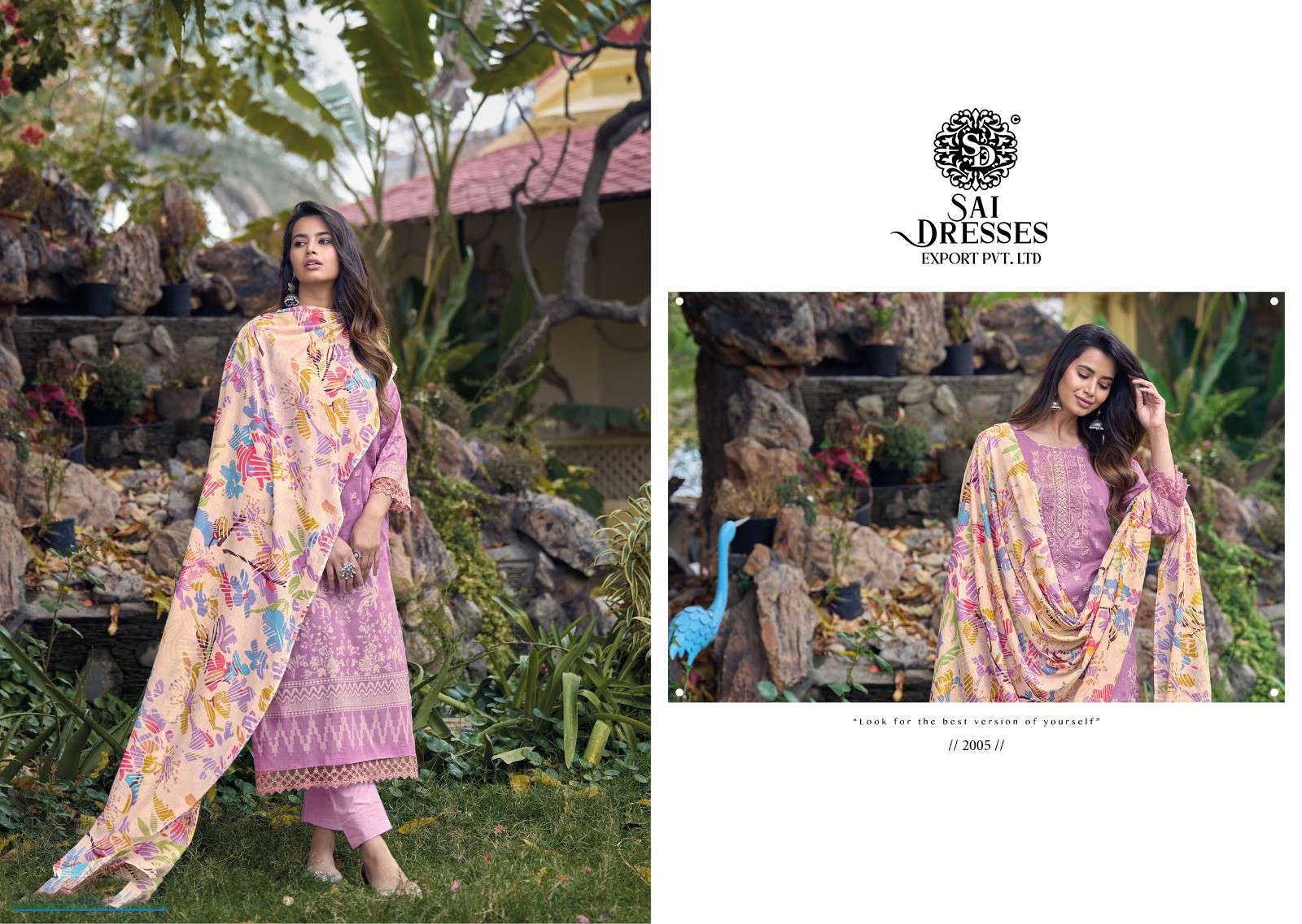 SAI DRESSES PRESENT AMYRA SUMMER WEAR COTTON EMBROIDERED SALWAR SUITS IN WHOLESALE RATE IN SURAT