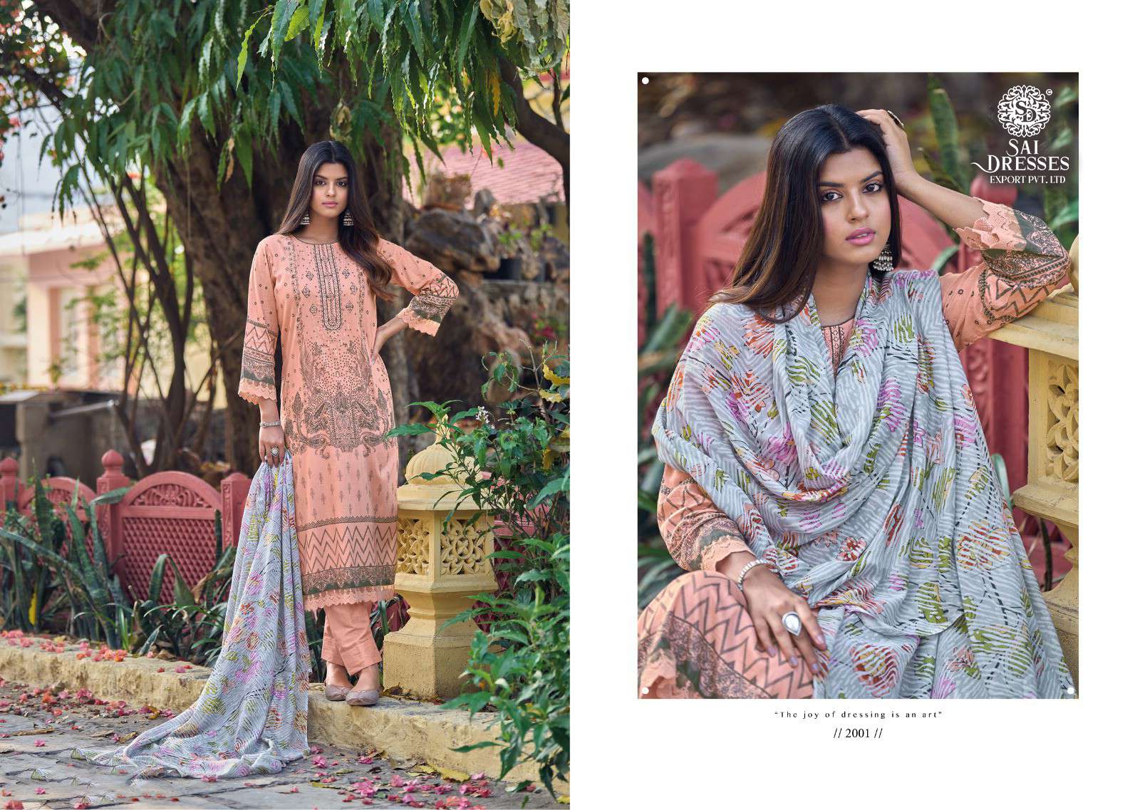 SAI DRESSES PRESENT AMYRA SUMMER WEAR COTTON EMBROIDERED SALWAR SUITS IN WHOLESALE RATE IN SURAT