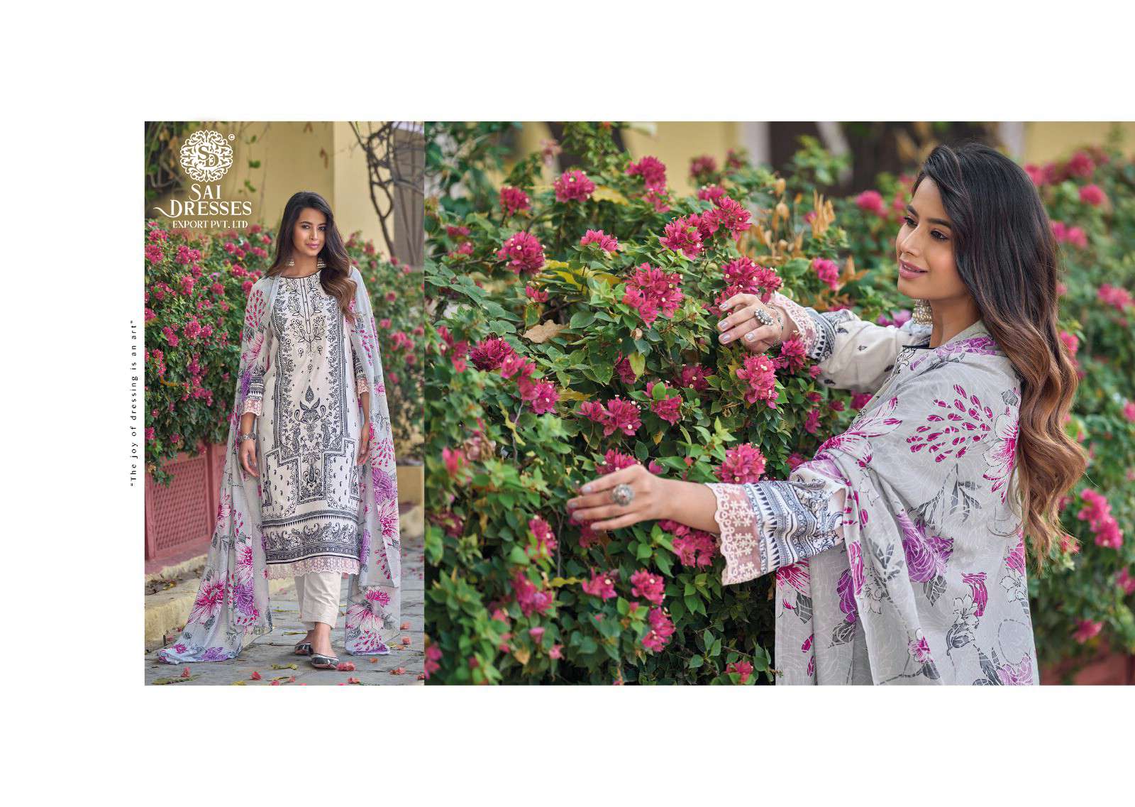 SAI DRESSES PRESENT AMYRA SUMMER WEAR COTTON EMBROIDERED SALWAR SUITS IN WHOLESALE RATE IN SURAT