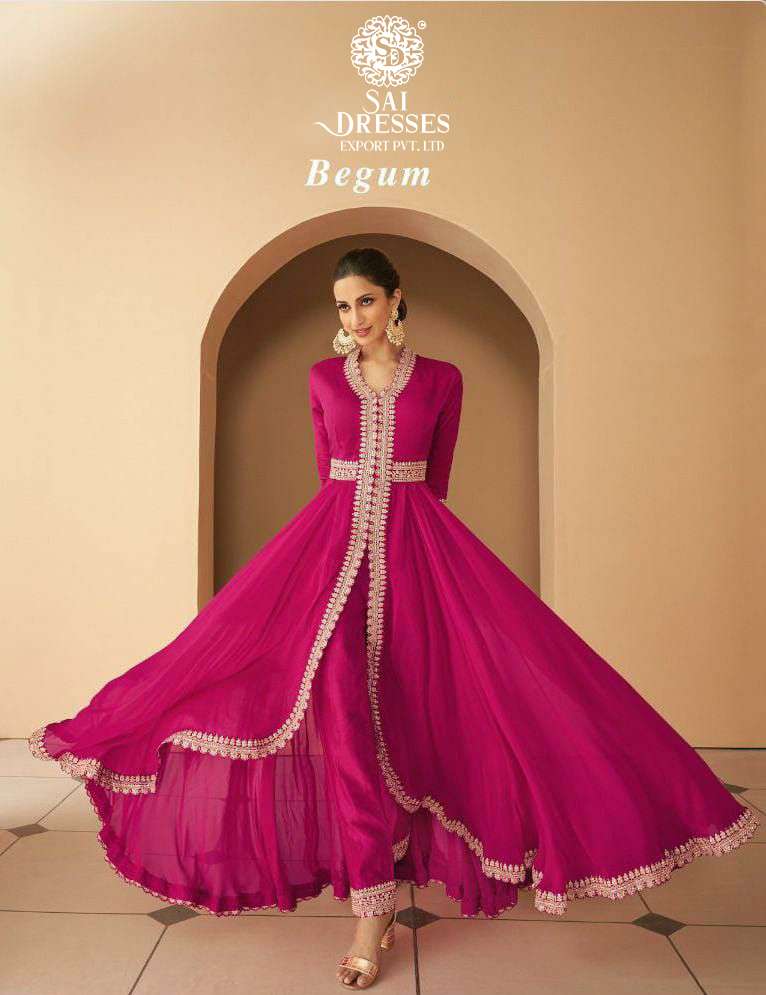 SAI DRESSES PRESENT BEGUM READYMADE FESTIVE WEAR DESIGNER COLLECTION IN WHOLESALE RATE IN SURAT
