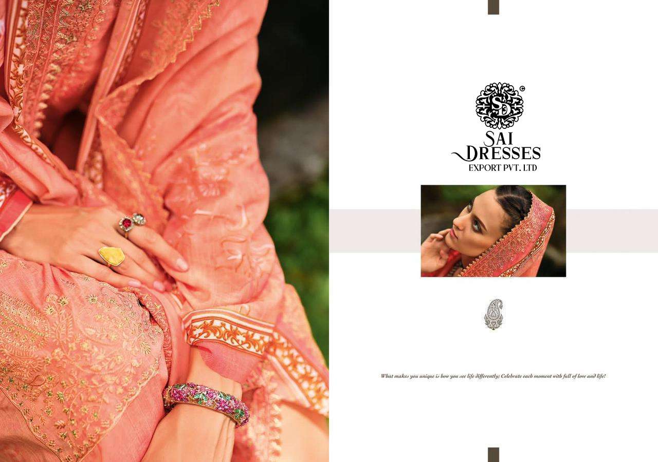 SAI DRESSES PRESENT BIN SAEED LAWN COLLECTION VOL 3 SUMMER WEAR PURE COTTON SELF EMBROIDERED PAKISTANI DESIGNER SUITS IN WHOLESALE RATE IN SURAT