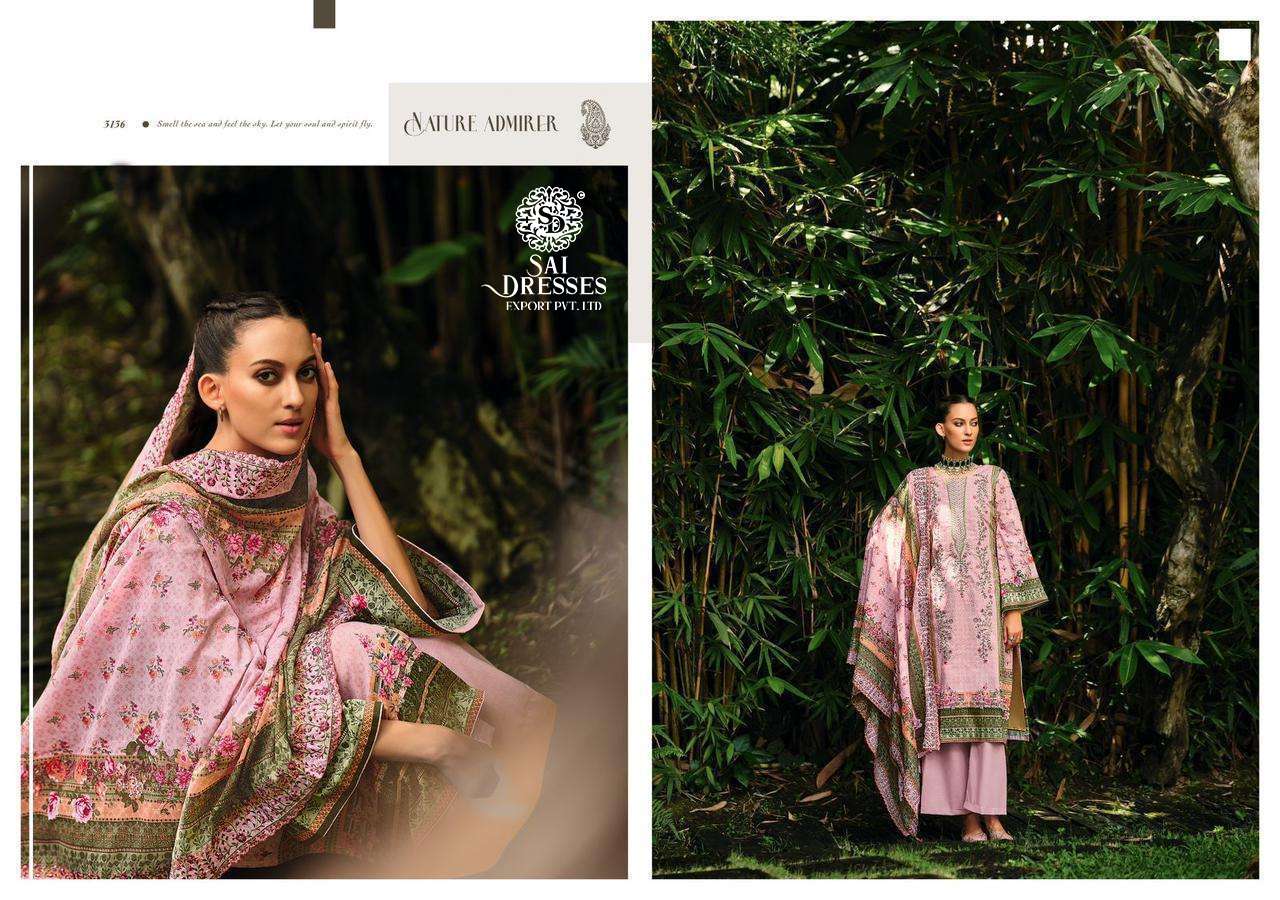 SAI DRESSES PRESENT BIN SAEED LAWN COLLECTION VOL 3 SUMMER WEAR PURE COTTON SELF EMBROIDERED PAKISTANI DESIGNER SUITS IN WHOLESALE RATE IN SURAT