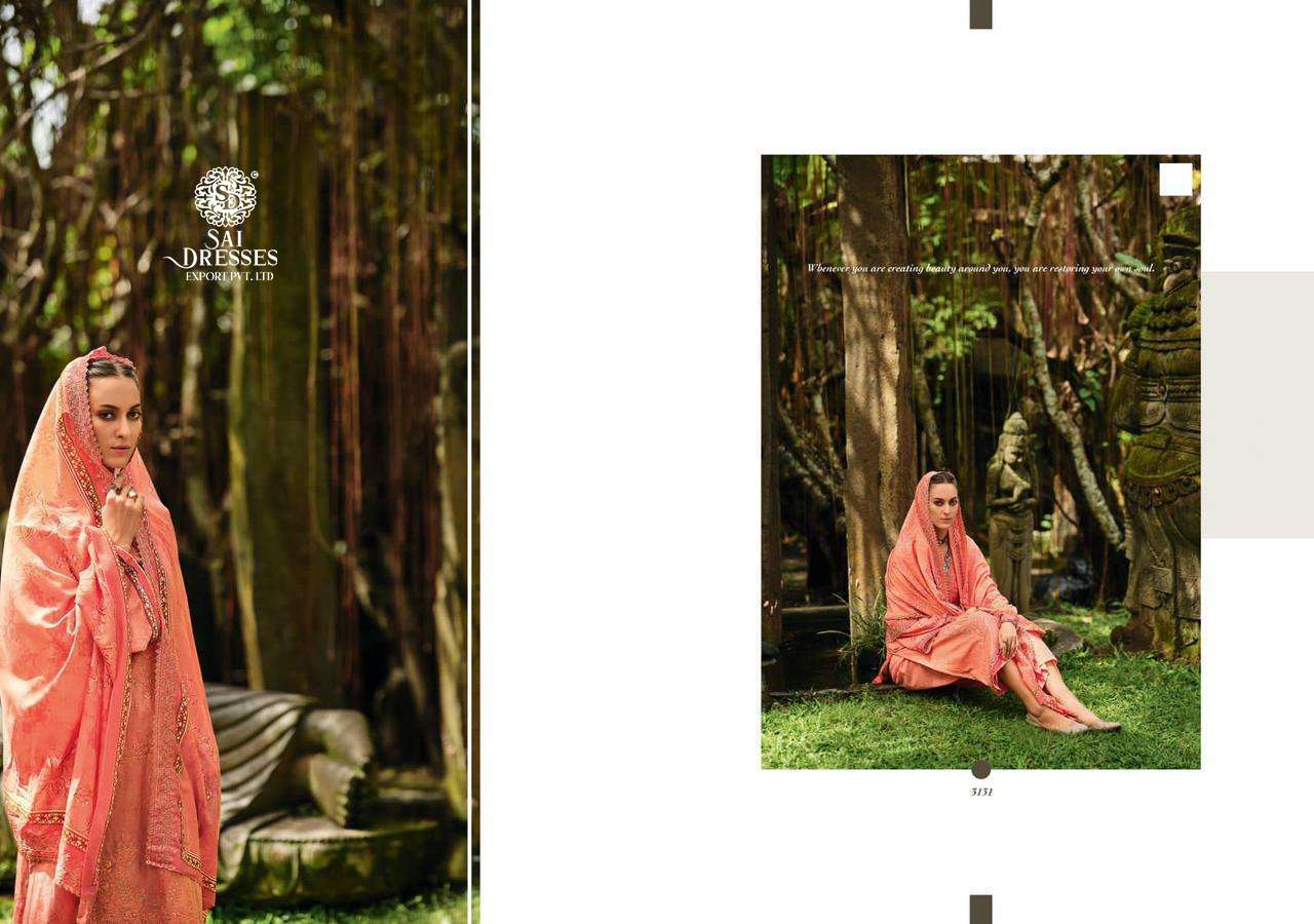 SAI DRESSES PRESENT BIN SAEED LAWN COLLECTION VOL 3 SUMMER WEAR PURE COTTON SELF EMBROIDERED PAKISTANI DESIGNER SUITS IN WHOLESALE RATE IN SURAT