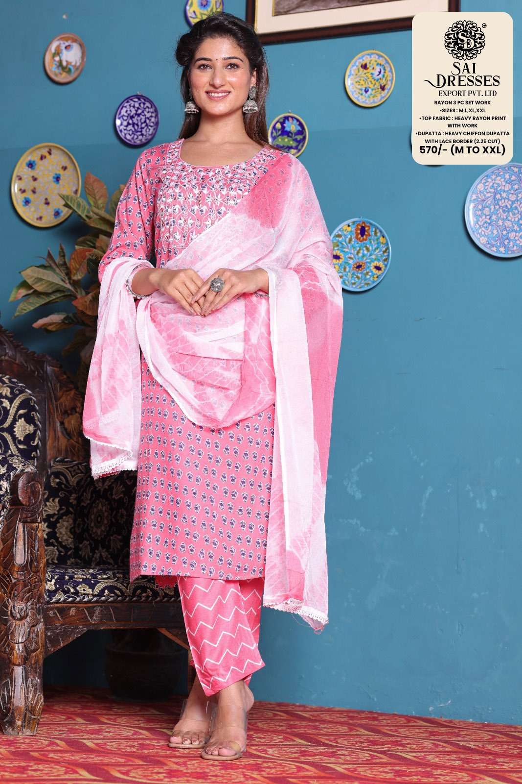 SAI DRESSES PRESENT D.NO 2003 READY TO WEAR DESIGNER 3 PIECE CONCEPT COMBO COLLECTION IN WHOLESALE RATE IN SURAT