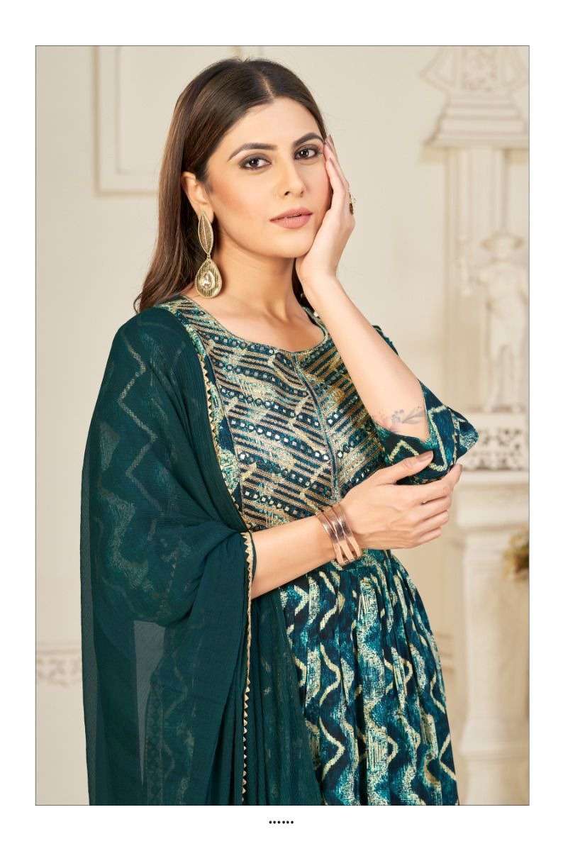 SAI DRESSES PRESENT D.NO 330 READY TO WEAR NAIRA CUT 3 PIECE COMBO COLLECTION IN WHOLESALE RATE IN SURAT