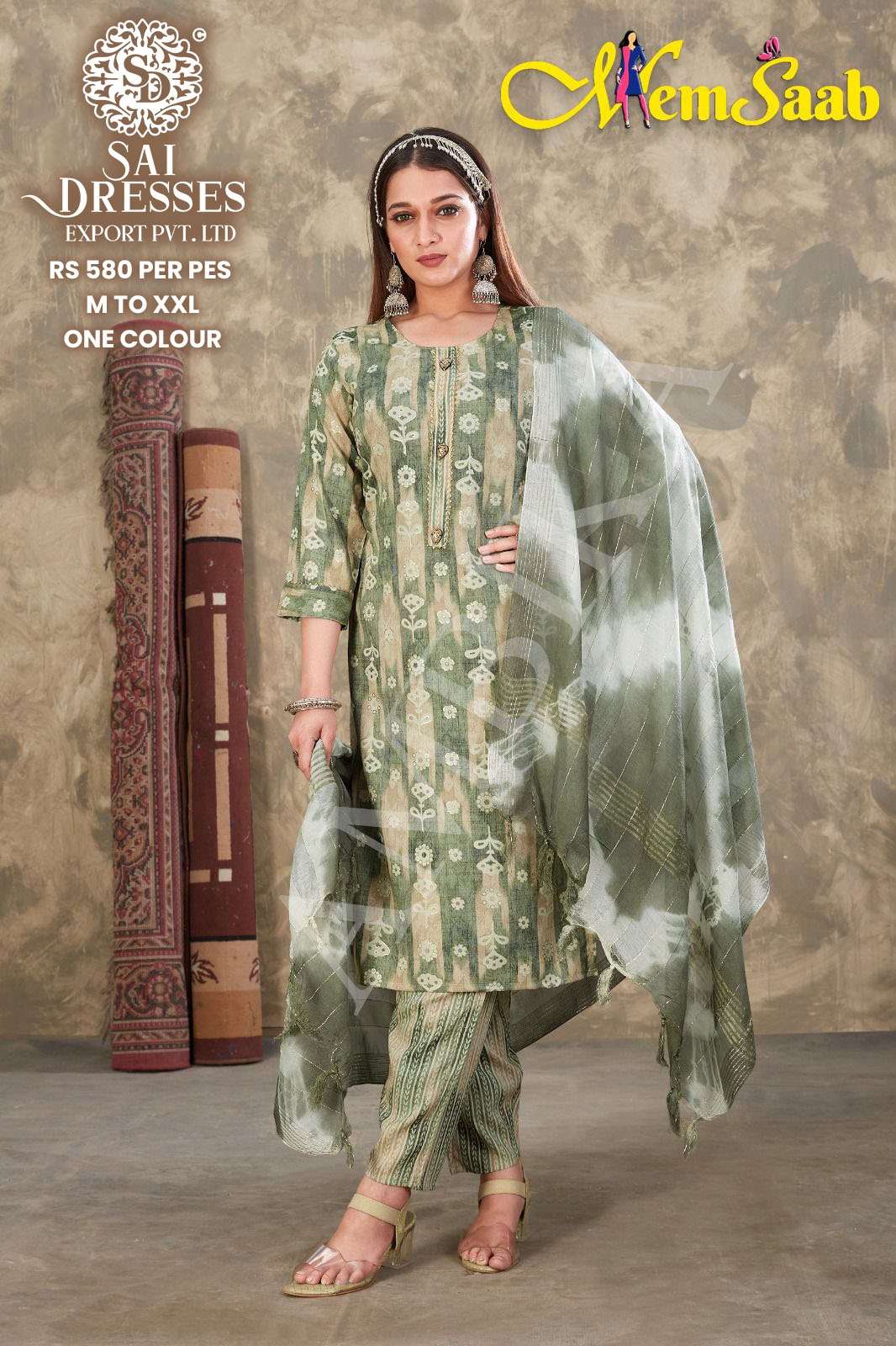 SAI DRESSES PRESENT D.NO 570 READY TO WEAR DESIGNER 3 PIECE CONCEPT COMBO COLLECTION IN WHOLESALE RATE IN SURAT